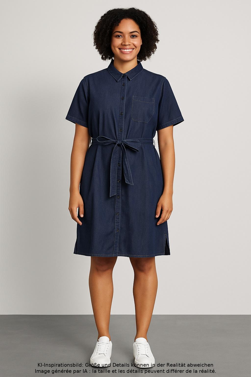 

hessnatur Damen Kleid, marineblau, Gr. 44