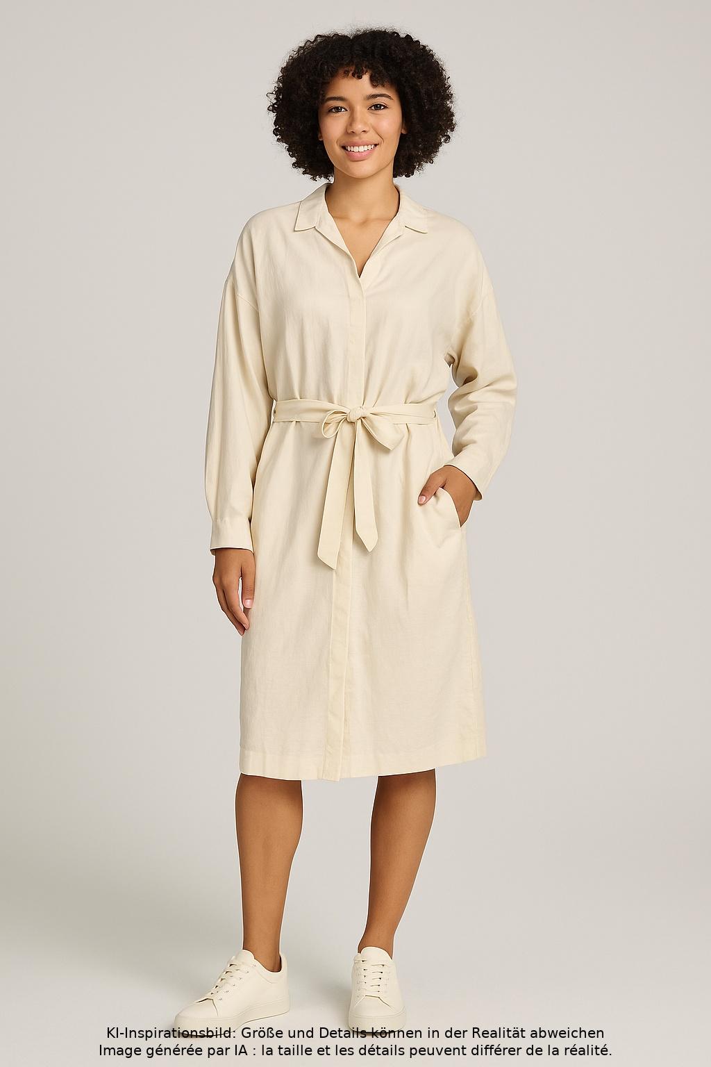 

hessnatur Damen Kleid, cremeweiß, Gr. 38