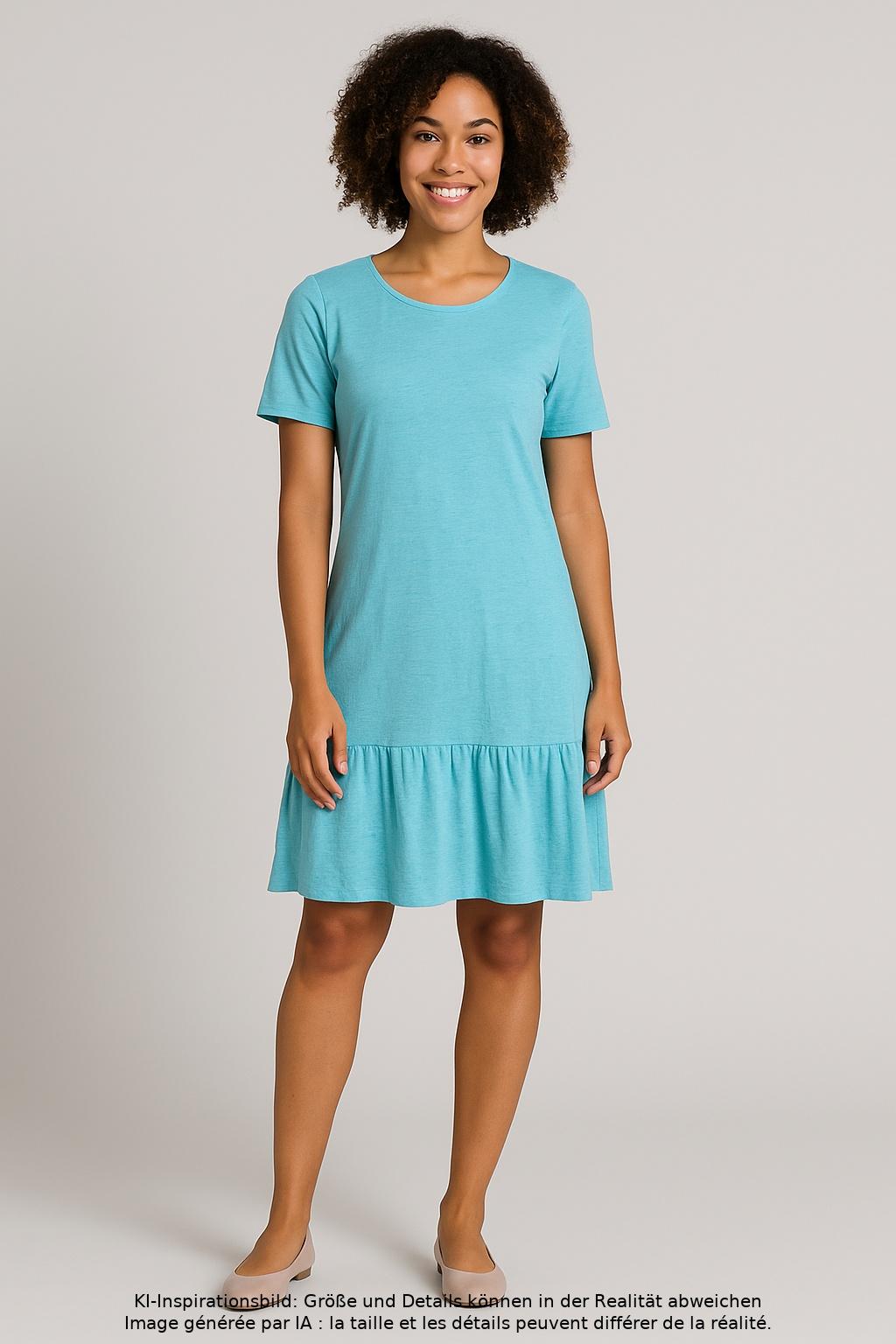 

hessnatur Damen Kleid, hellblau, Gr. 40