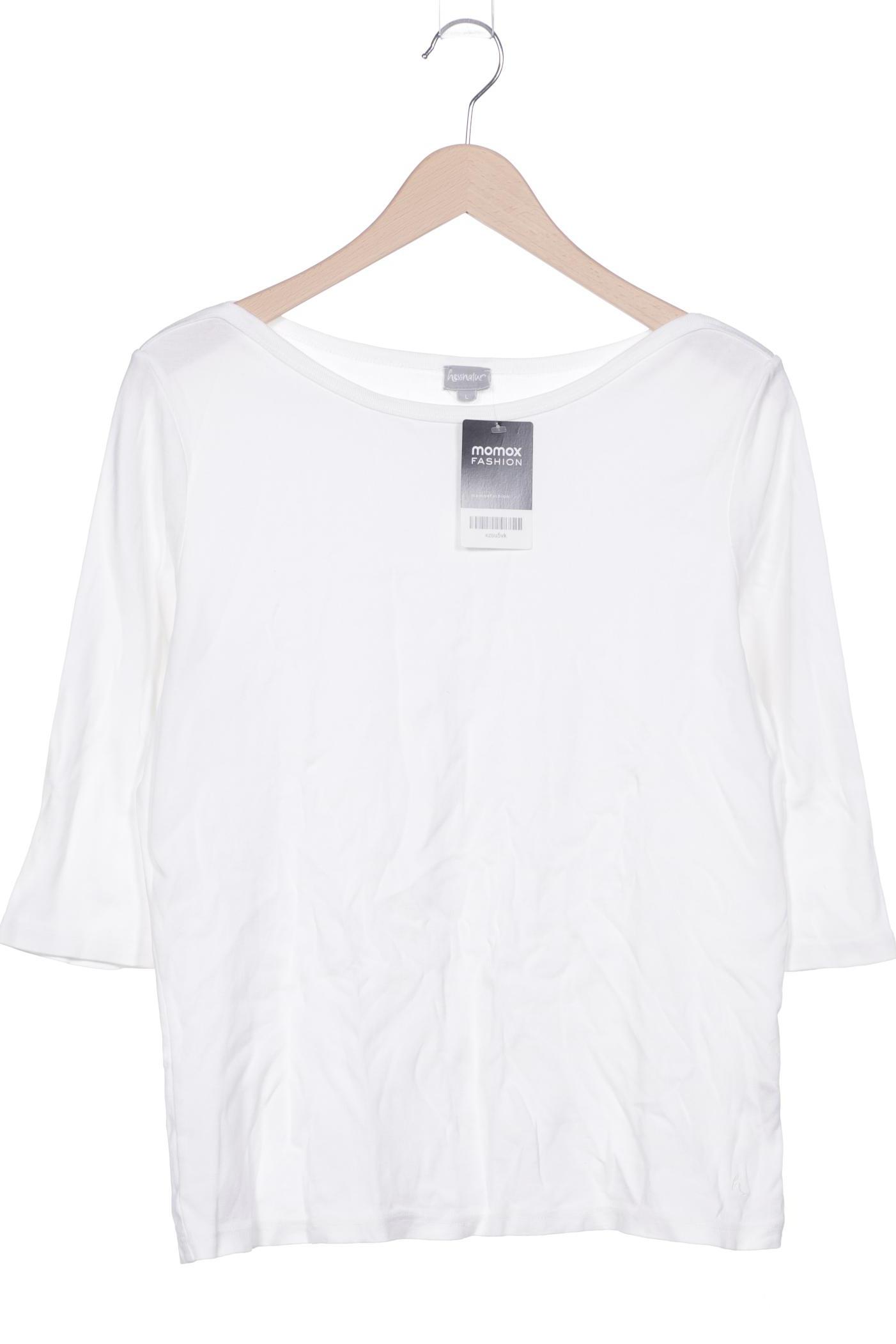 

hessnatur Damen Langarmshirt, weiß, Gr. 42