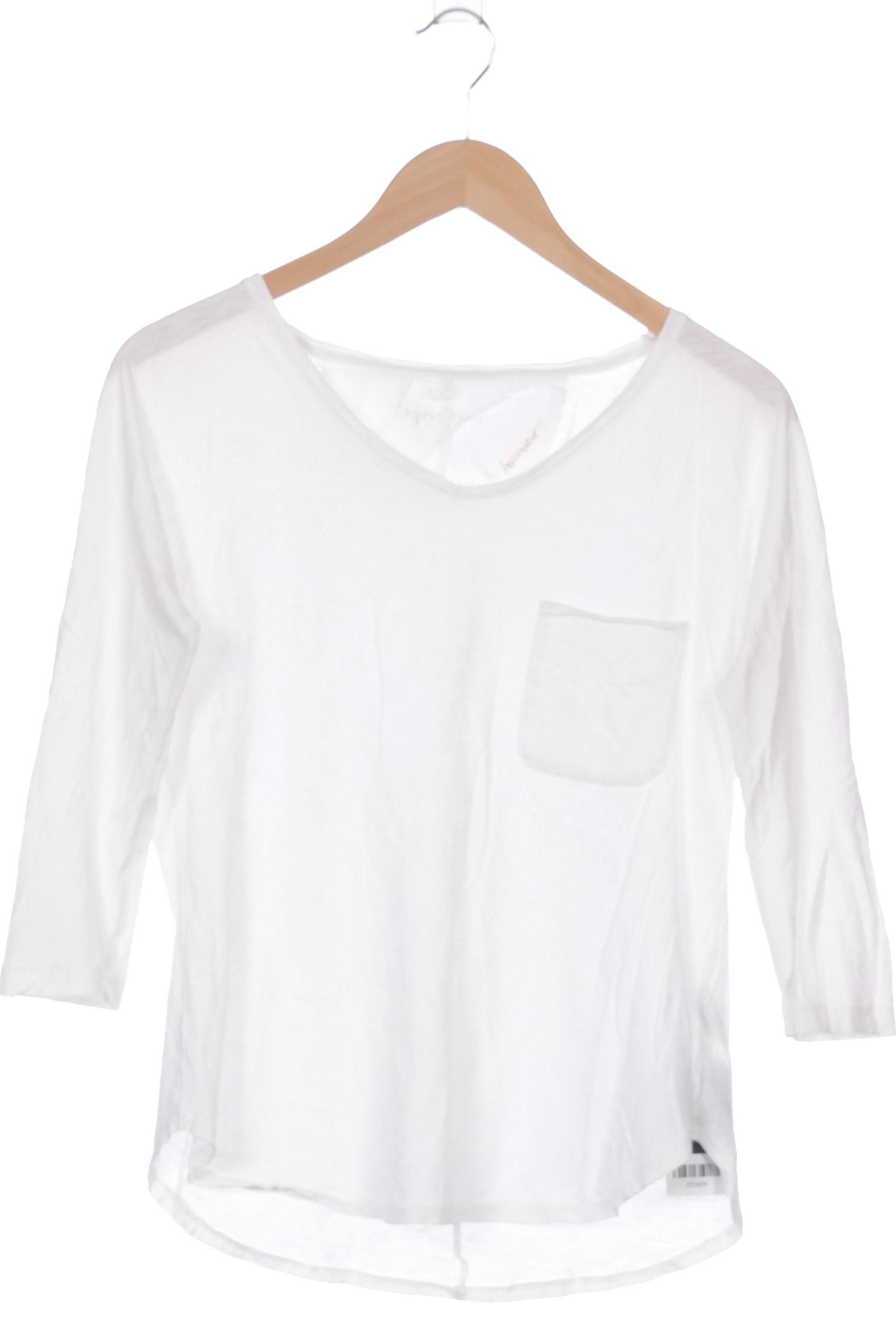 

hessnatur Damen Langarmshirt, weiß, Gr. 36
