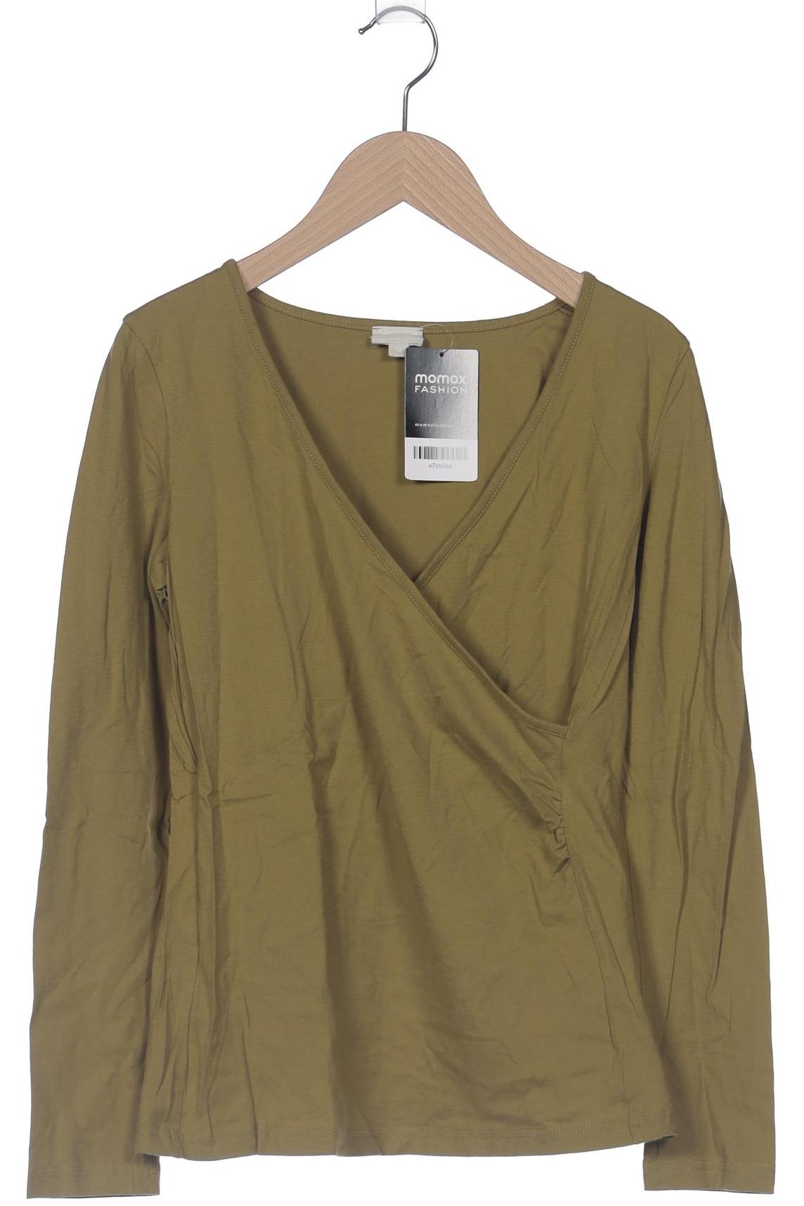 

hessnatur Damen Langarmshirt, grün, Gr. 34