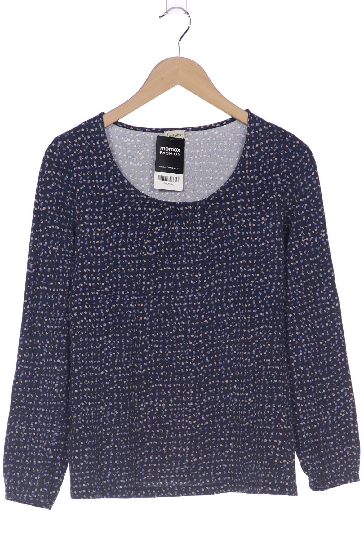 

hessnatur Damen Langarmshirt, marineblau, Gr. 36
