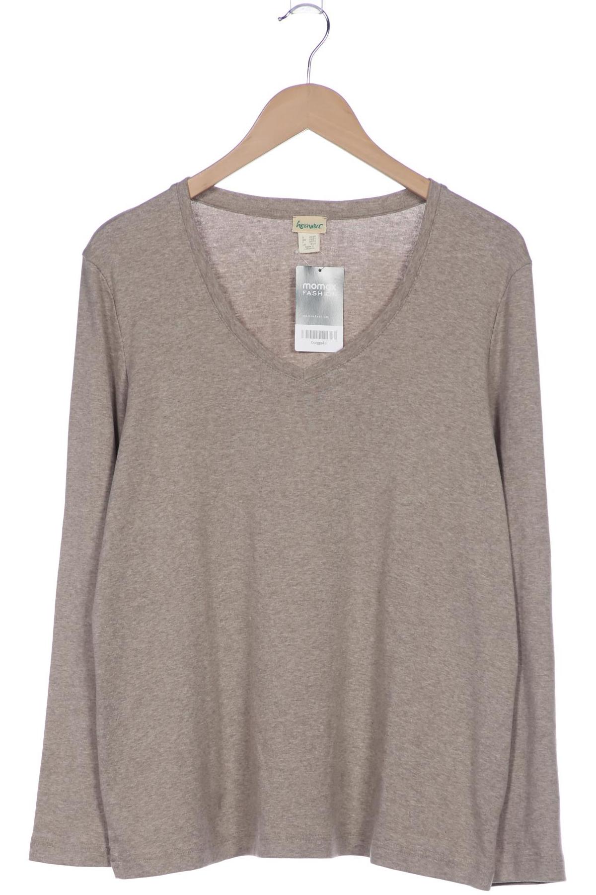 

hessnatur Damen Langarmshirt, beige, Gr. 48