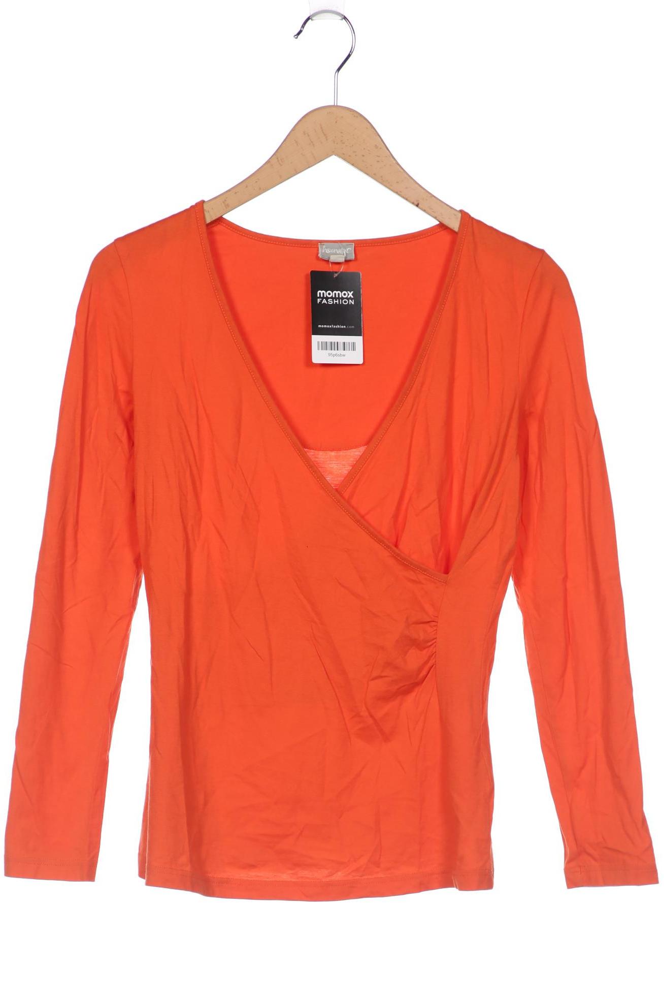 

hessnatur Damen Langarmshirt, orange, Gr. 38