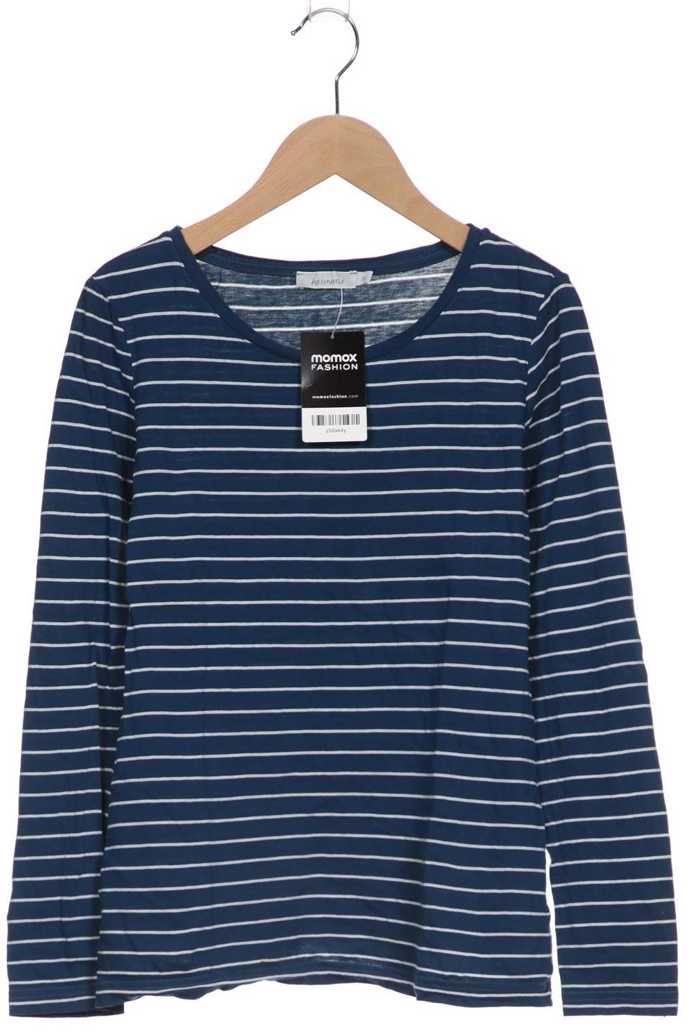 

hessnatur Damen Langarmshirt, blau, Gr. 36