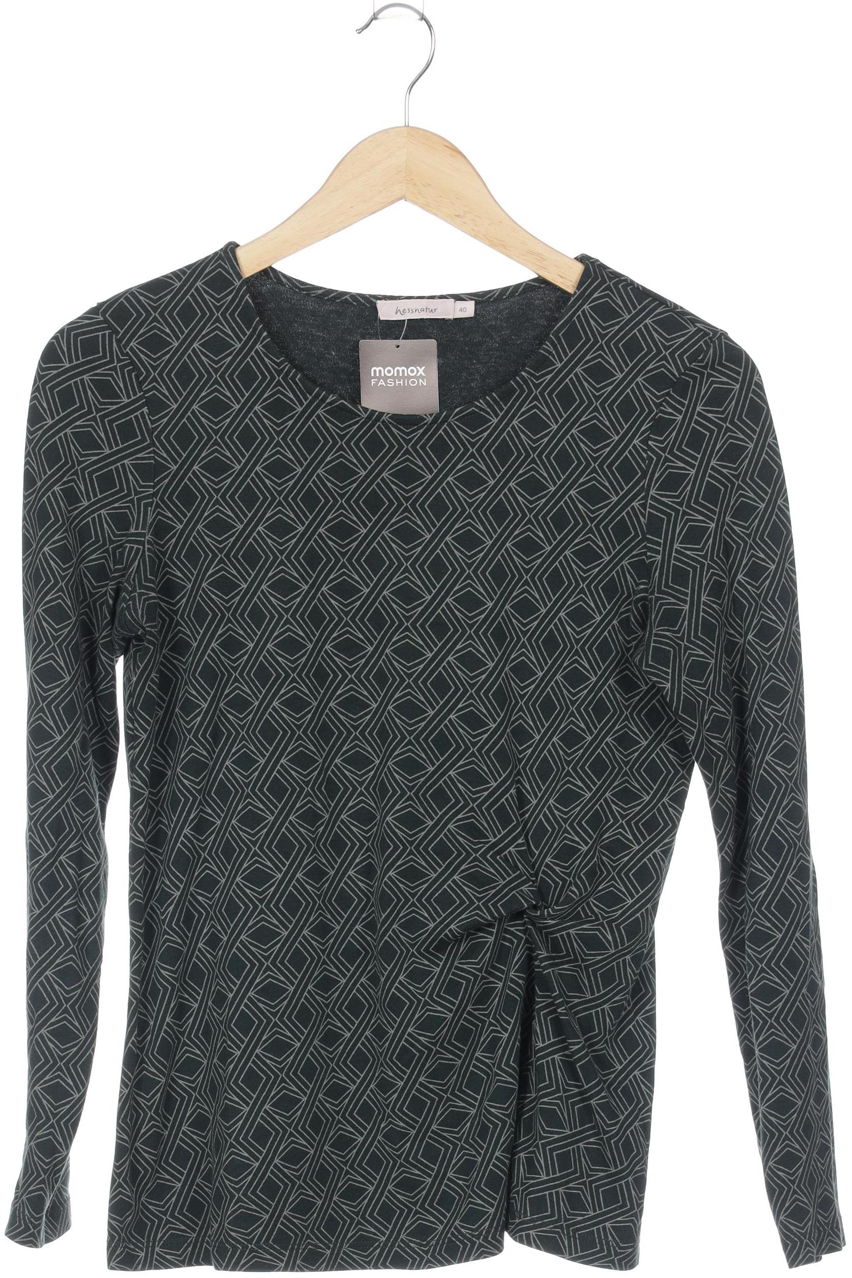 

hessnatur Damen Langarmshirt, grün, Gr. 40