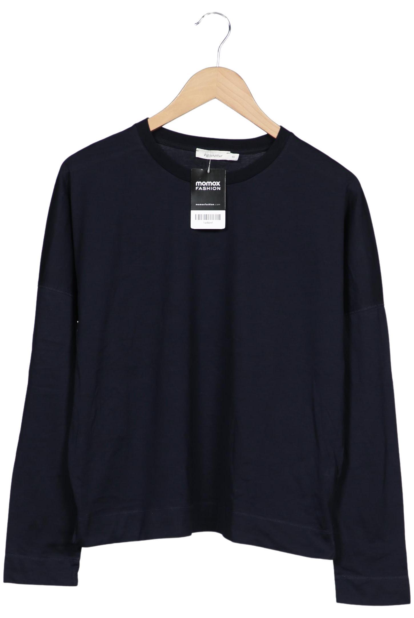 

hessnatur Damen Langarmshirt, marineblau, Gr. 40
