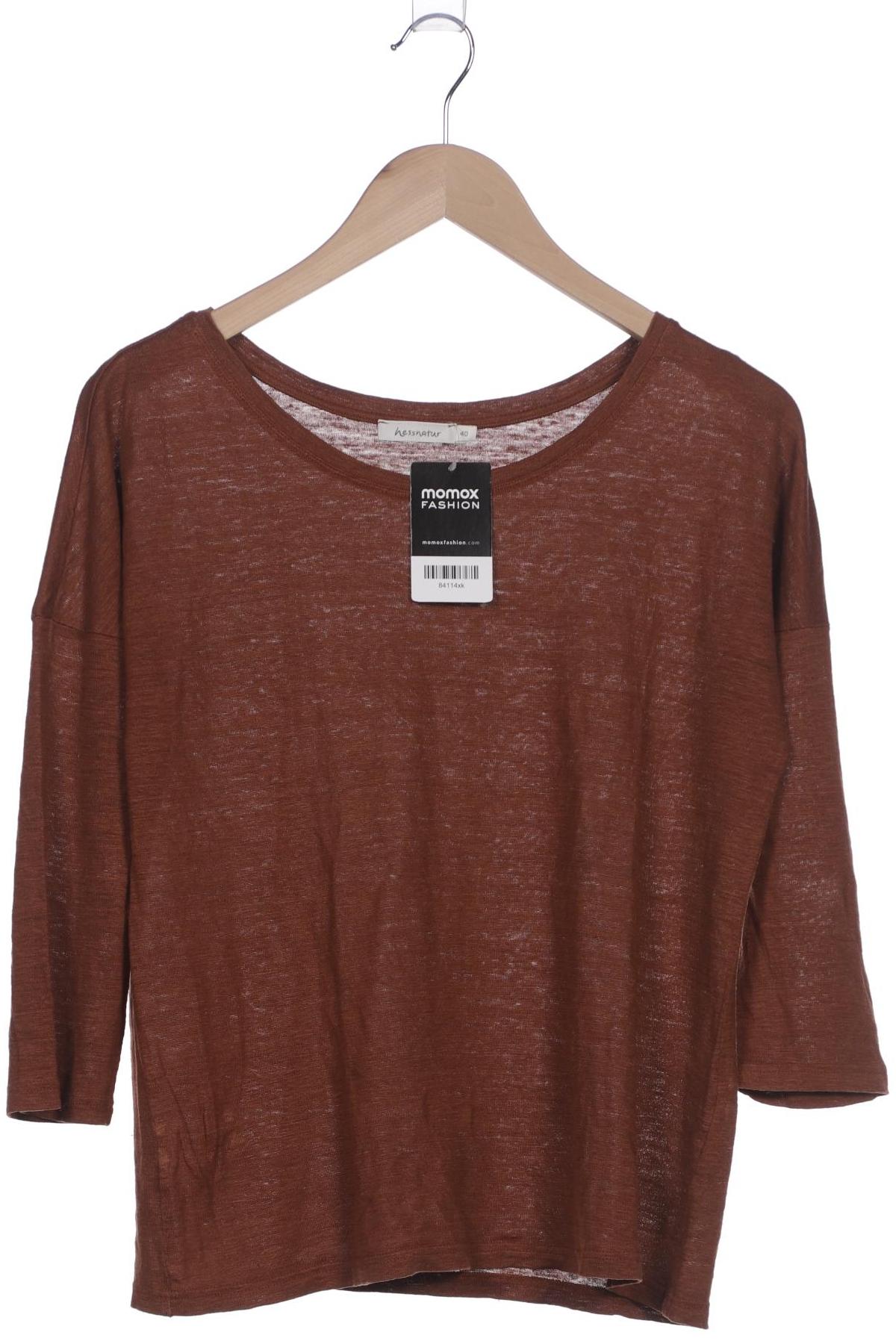 

hessnatur Damen Langarmshirt, braun, Gr. 40