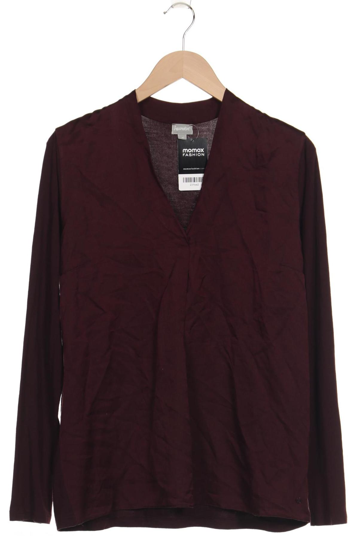 

hessnatur Damen Langarmshirt, bordeaux, Gr. 56