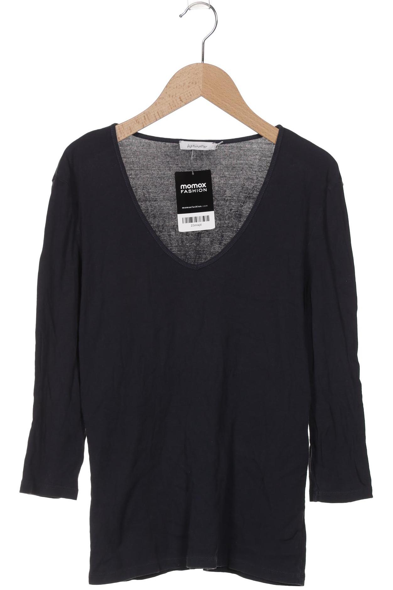 

hessnatur Damen Langarmshirt, marineblau, Gr. 36