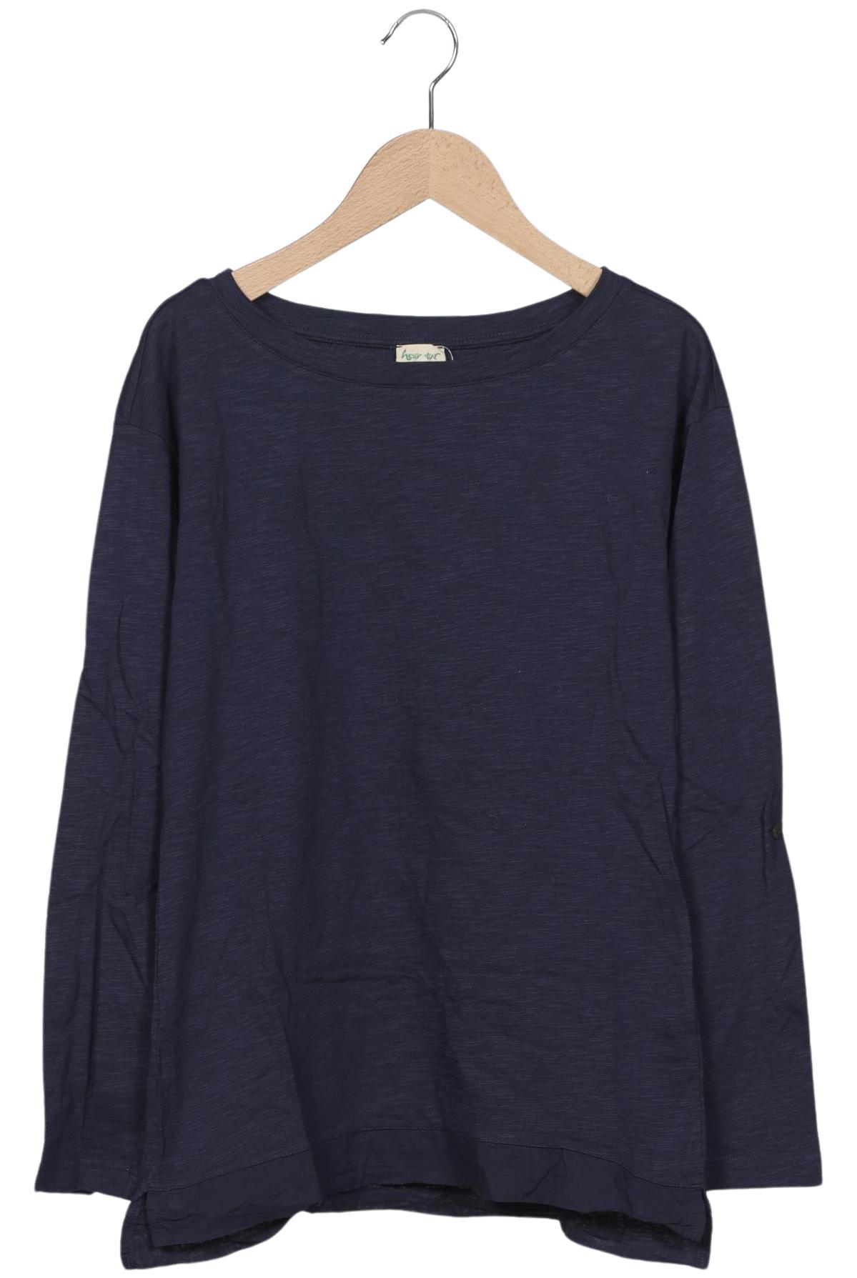 

hessnatur Damen Langarmshirt, marineblau, Gr. 34