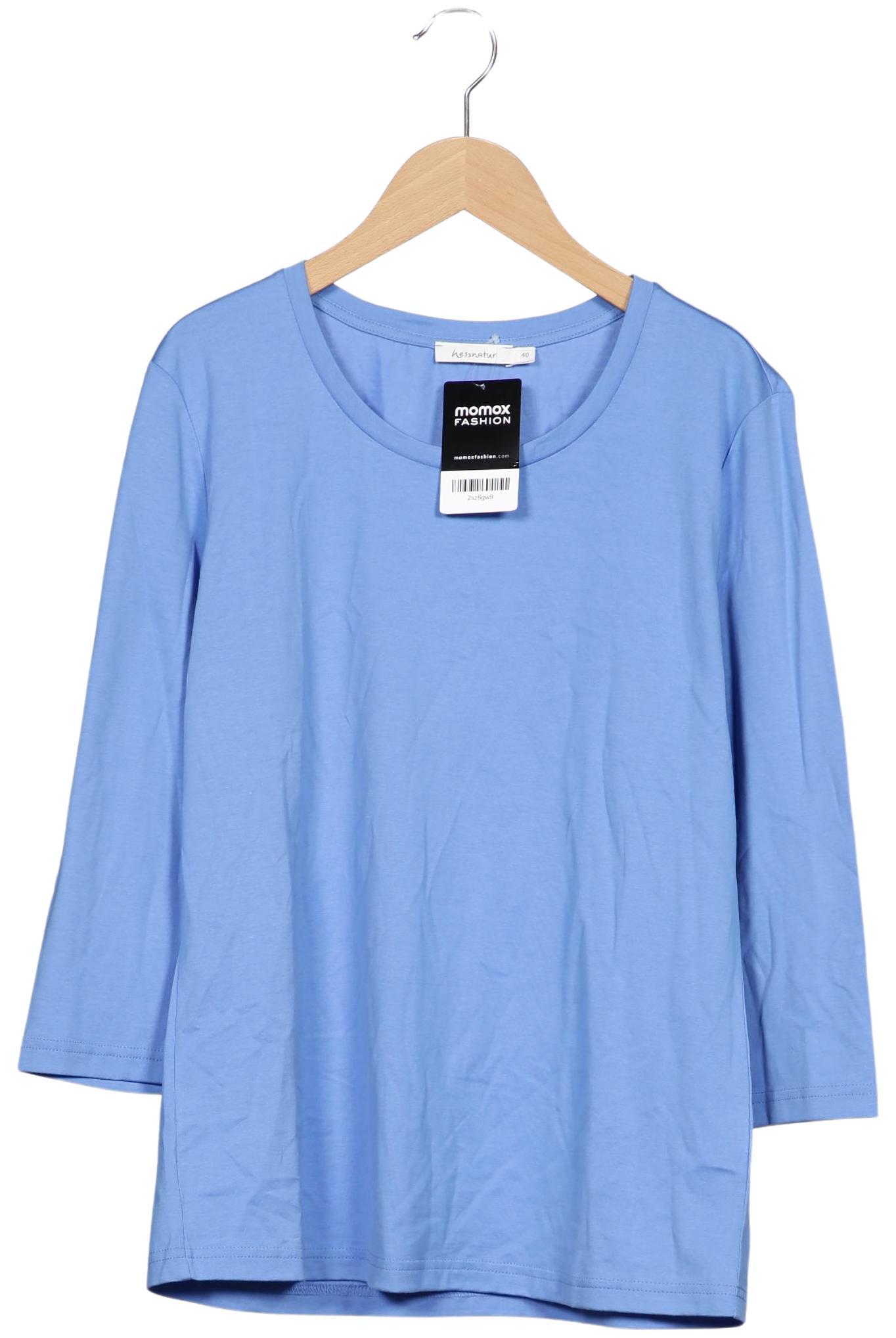 

hessnatur Damen Langarmshirt, hellblau, Gr. 40