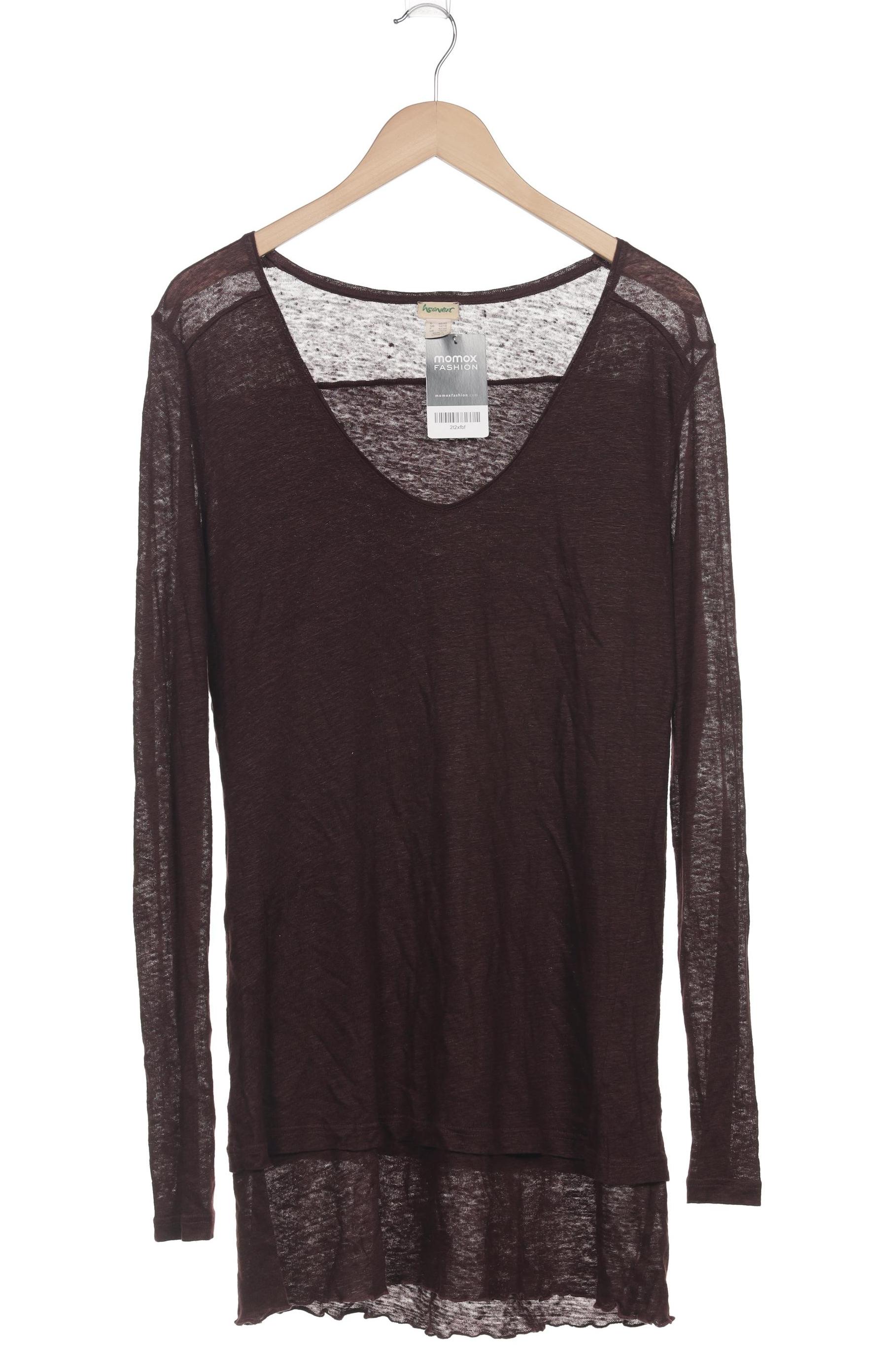 

hessnatur Damen Langarmshirt, bordeaux, Gr. 40