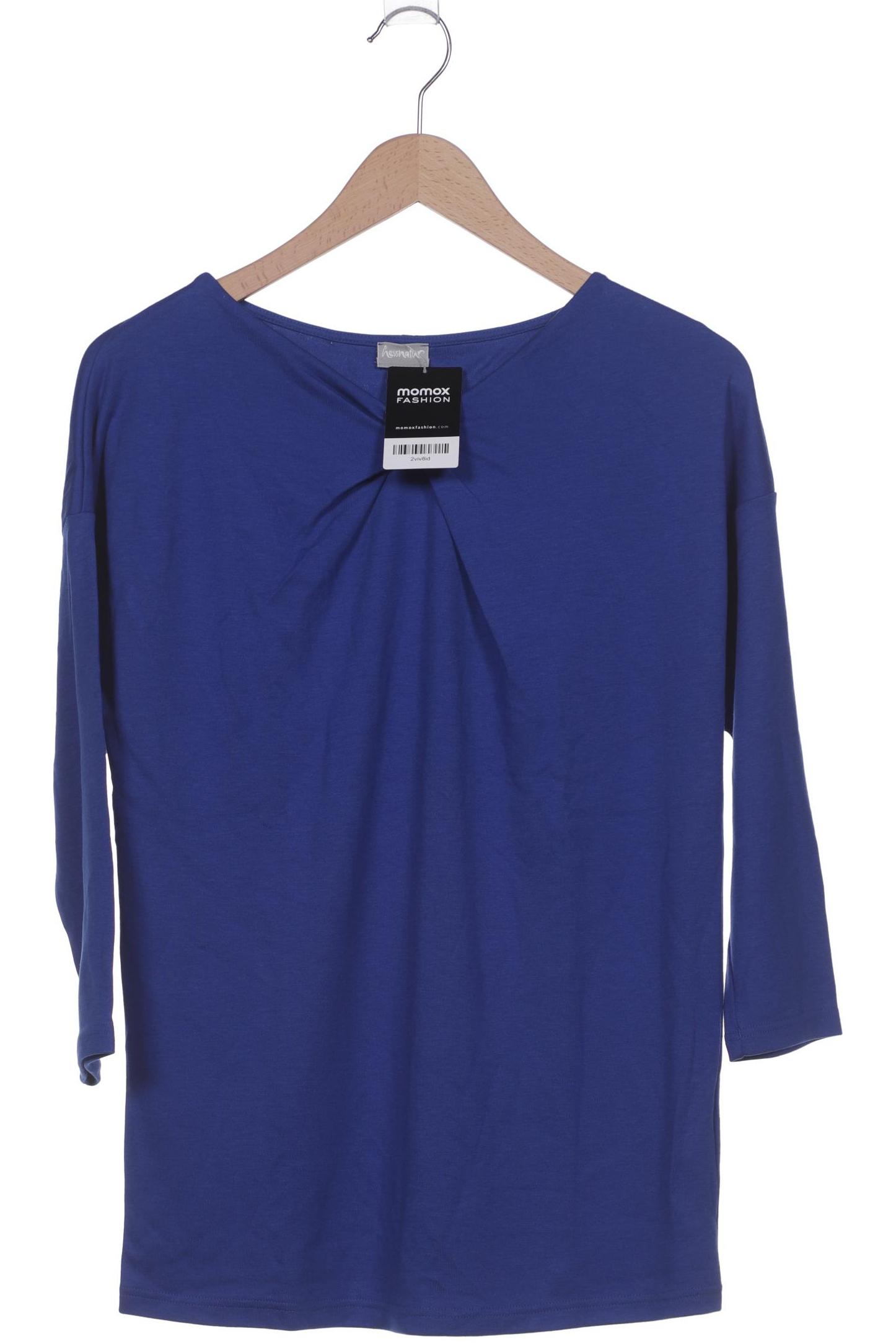 

hessnatur Damen Langarmshirt, blau, Gr. 40