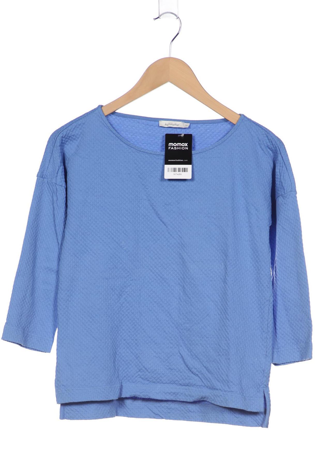 

hessnatur Damen Langarmshirt, blau, Gr. 34
