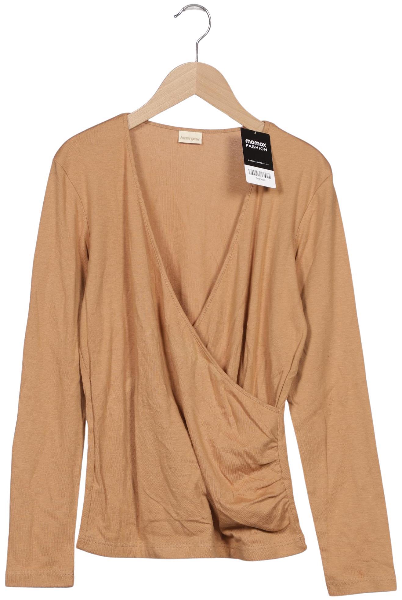 

hessnatur Damen Langarmshirt, beige, Gr. 40