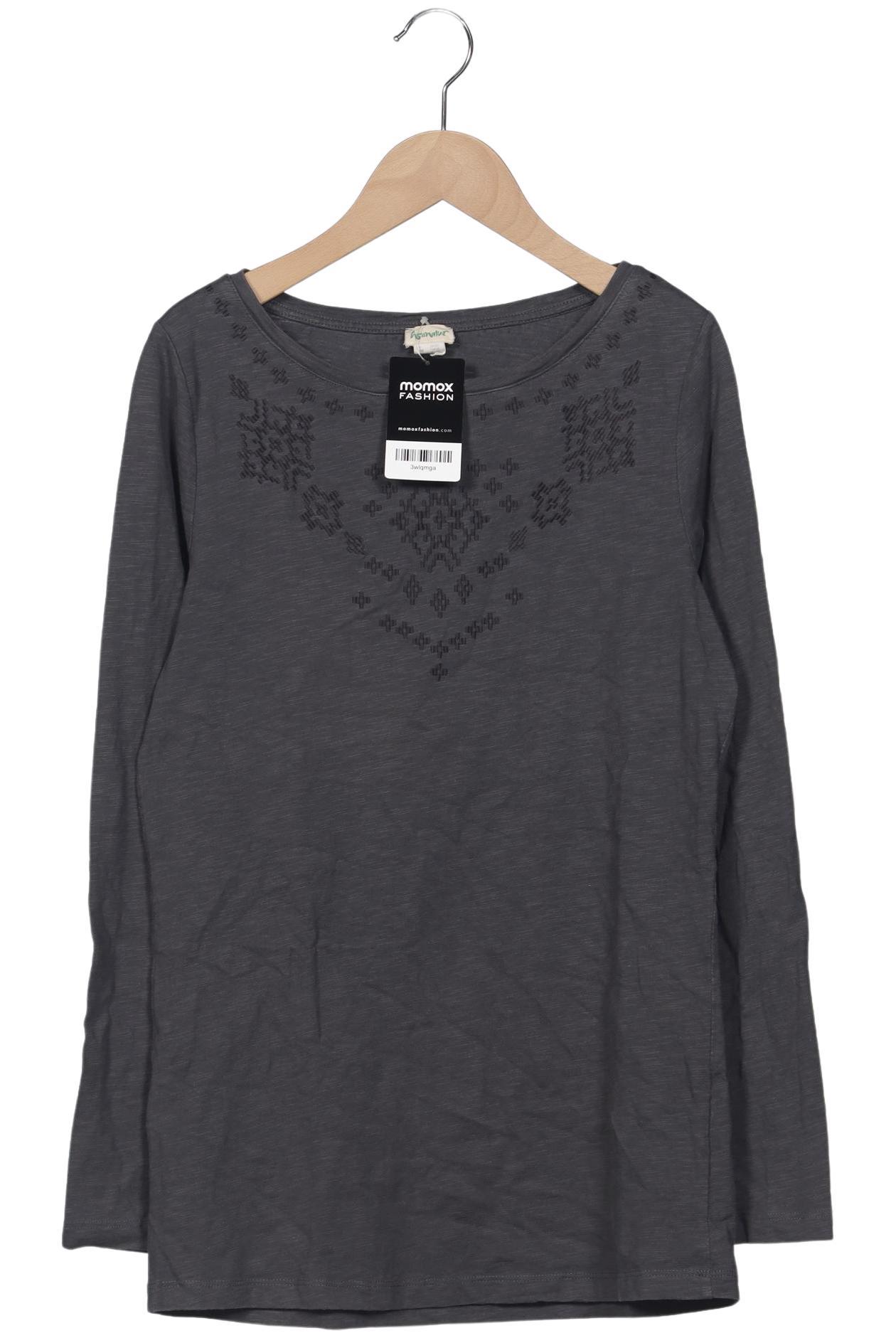 

hessnatur Damen Langarmshirt, grau, Gr. 36