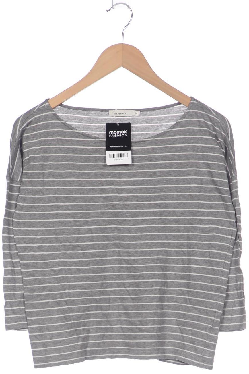 

hessnatur Damen Langarmshirt, grau, Gr. 34