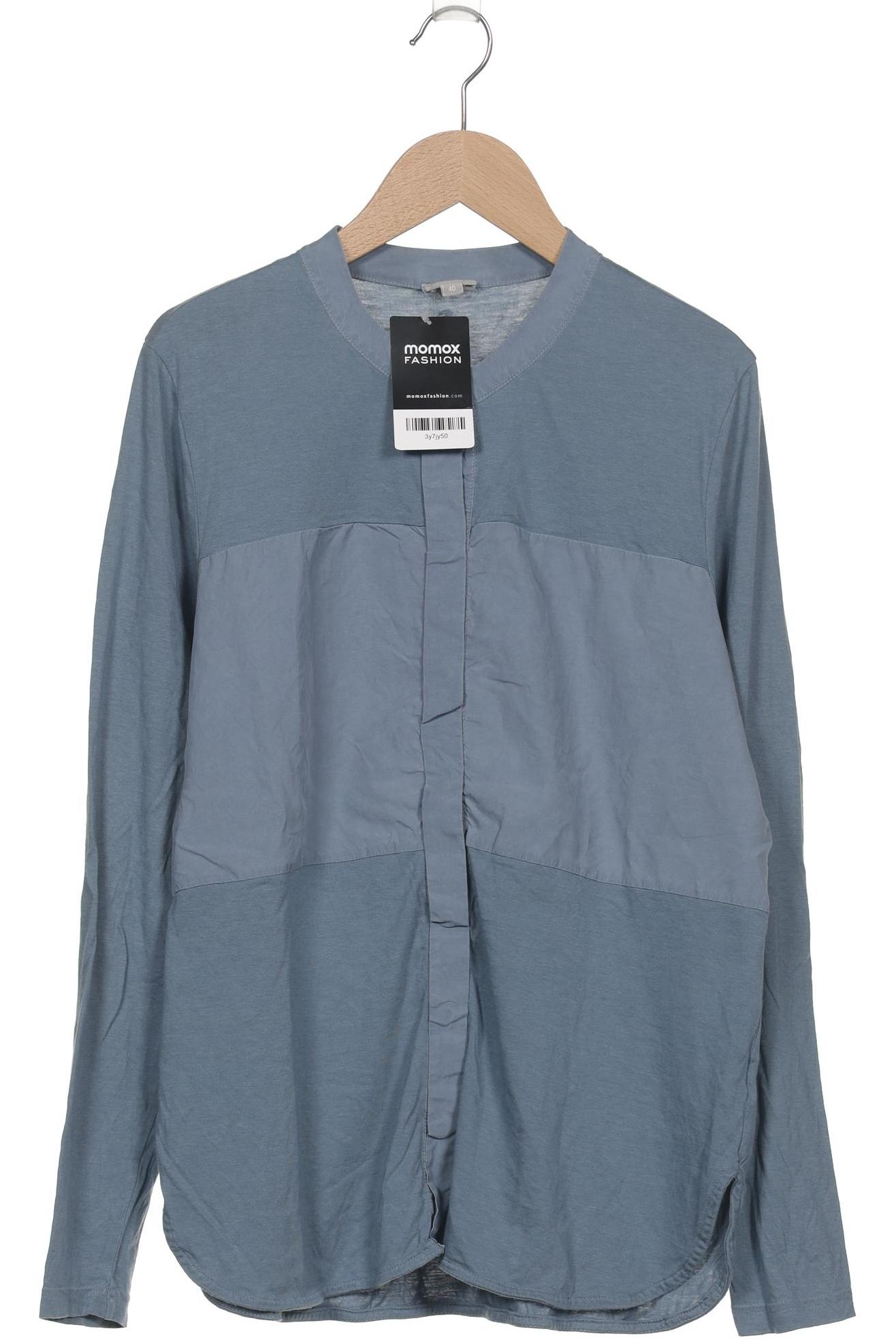 

hessnatur Damen Langarmshirt, blau, Gr. 40