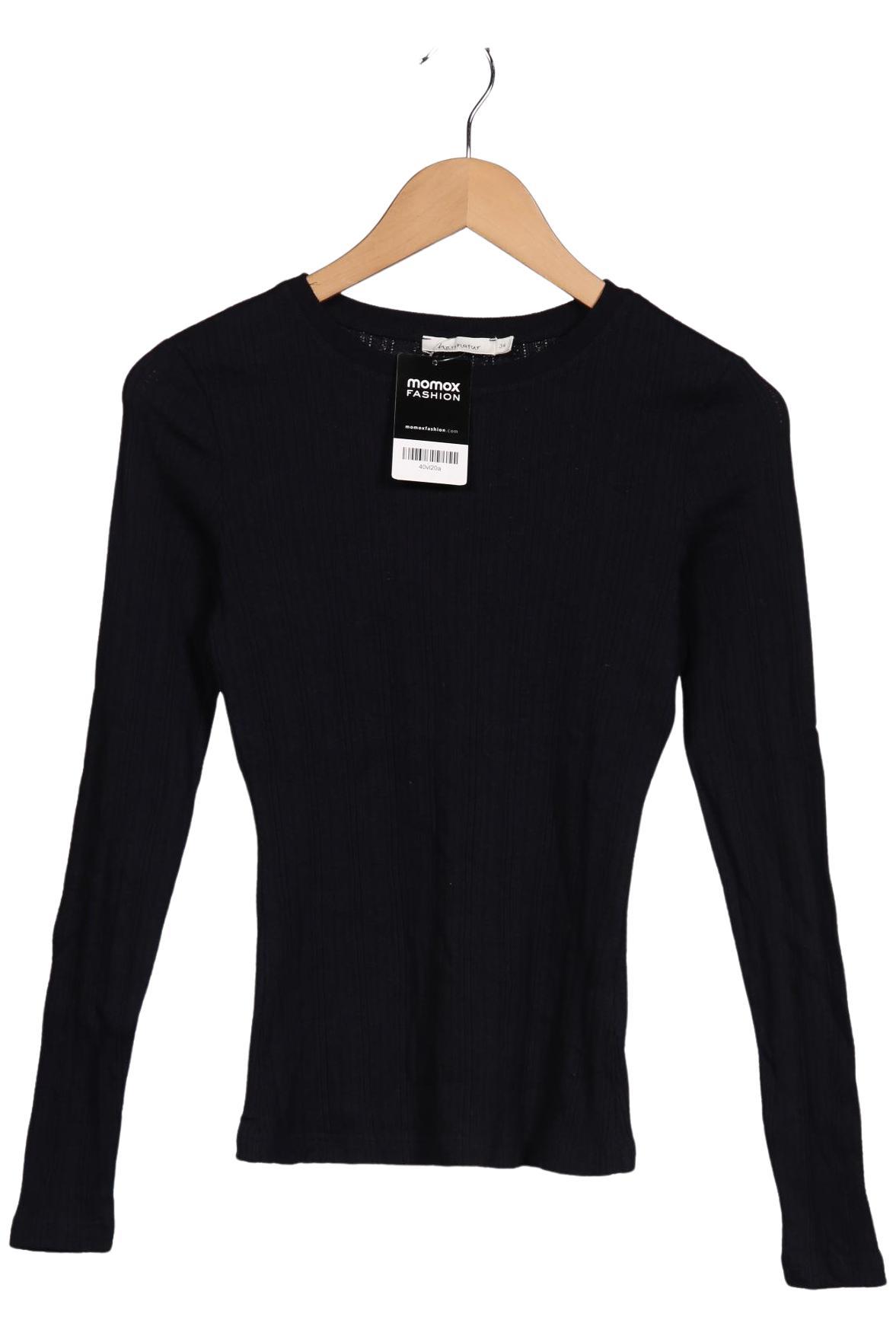 

hessnatur Damen Langarmshirt, marineblau, Gr. 34