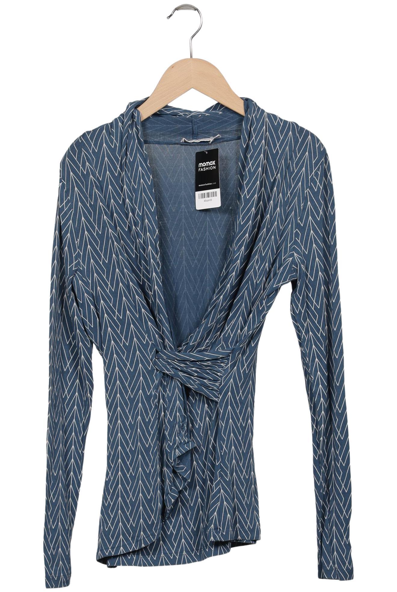

hessnatur Damen Langarmshirt, blau, Gr. 36