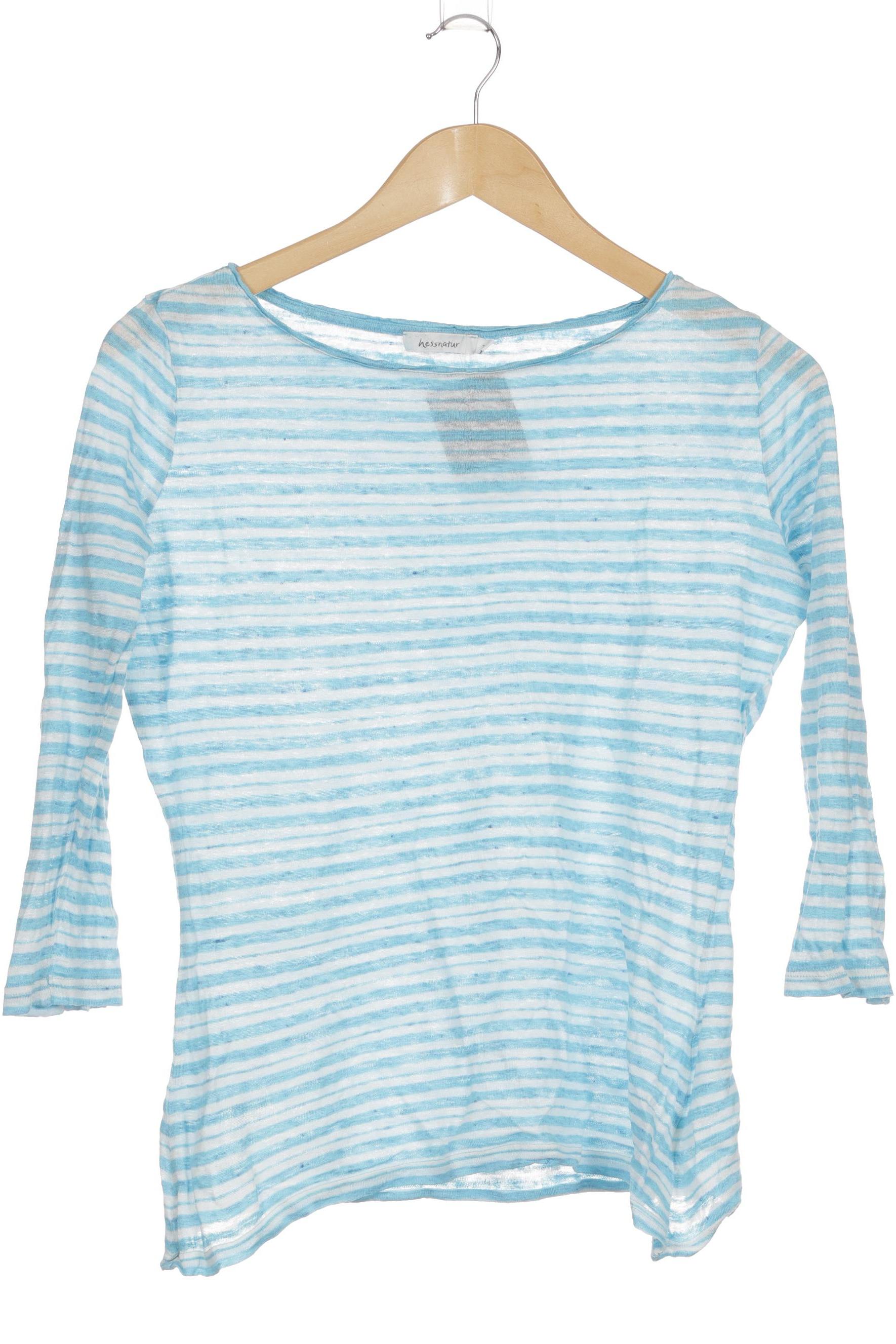 

hessnatur Damen Langarmshirt, blau, Gr. 36
