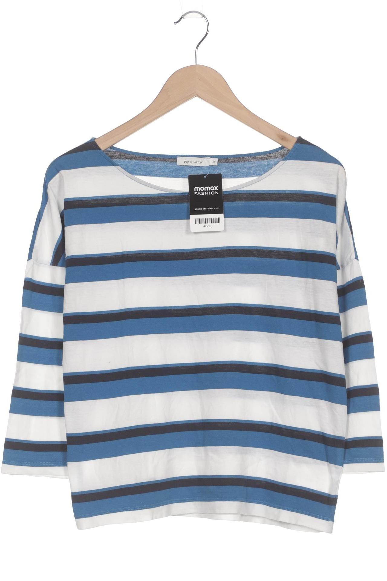 

hessnatur Damen Langarmshirt, blau, Gr. 38