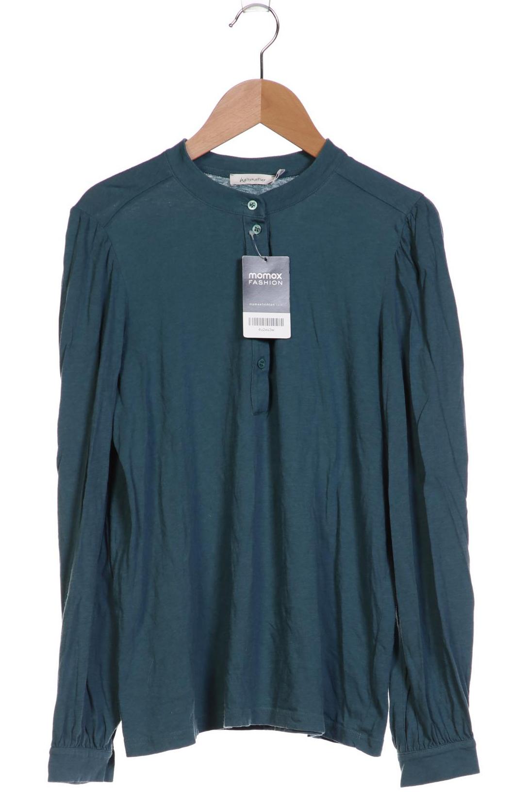 

hessnatur Damen Langarmshirt, türkis, Gr. 36