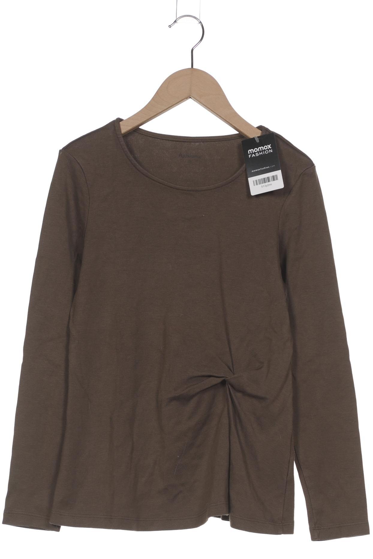 

hessnatur Damen Langarmshirt, braun, Gr. 34