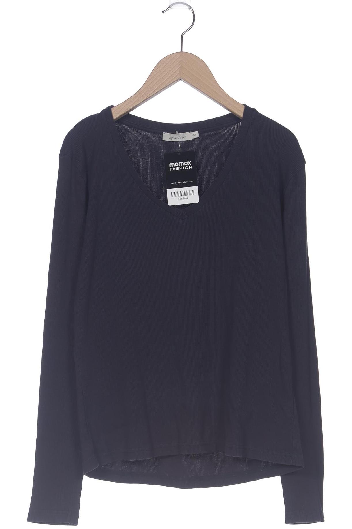 

hessnatur Damen Langarmshirt, marineblau, Gr. 40
