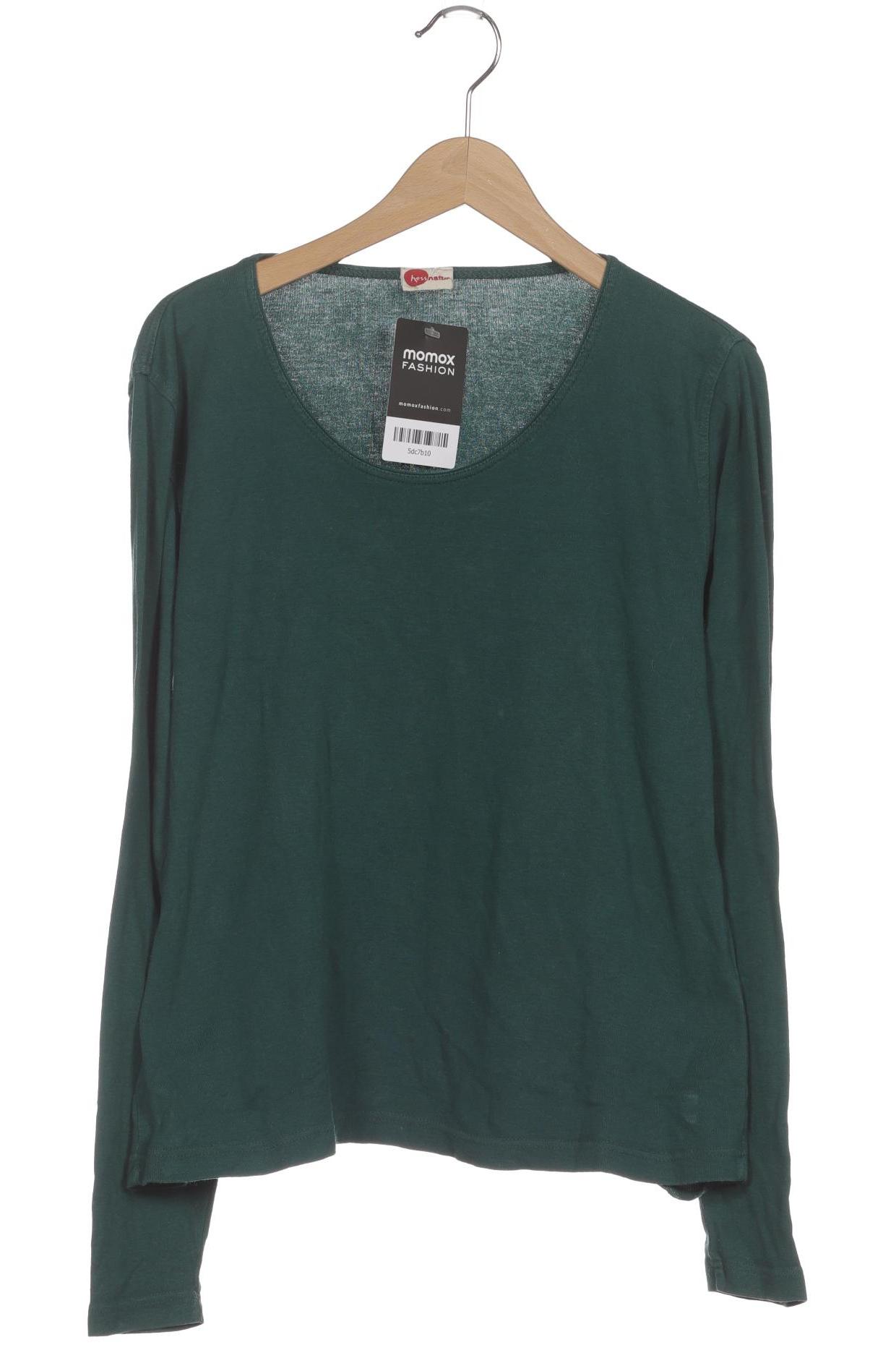 

hessnatur Damen Langarmshirt, grün, Gr. 40