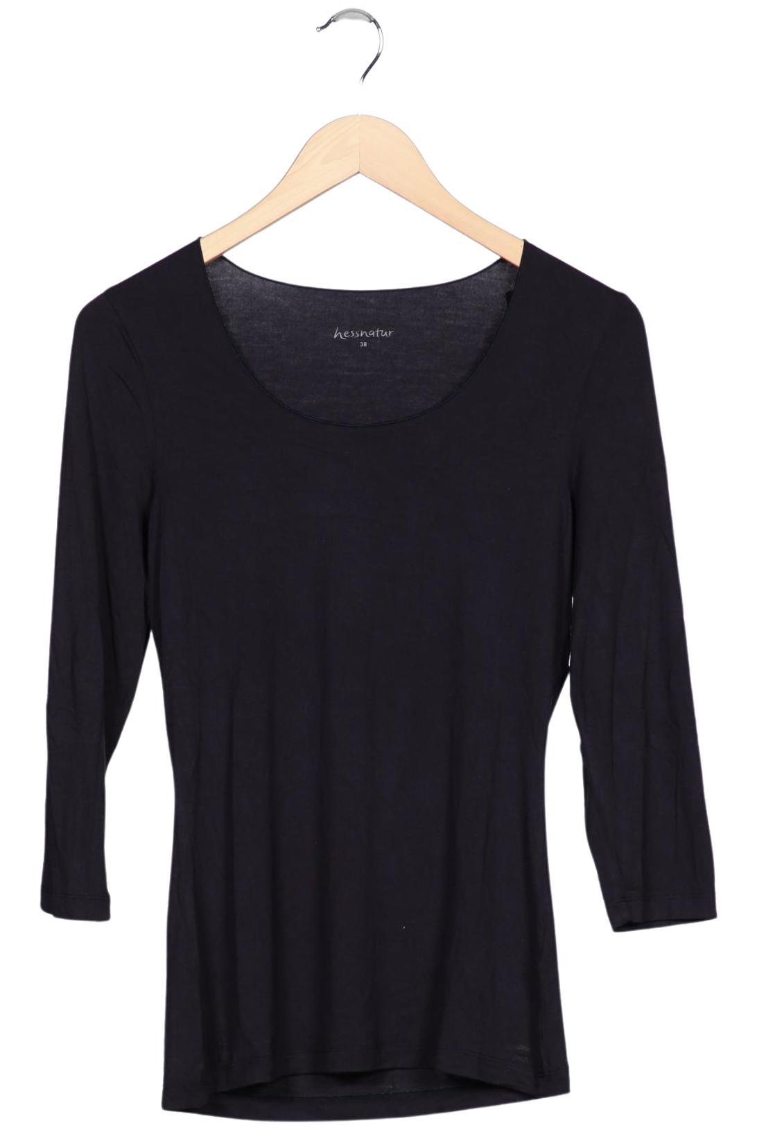 

hessnatur Damen Langarmshirt, marineblau, Gr. 38