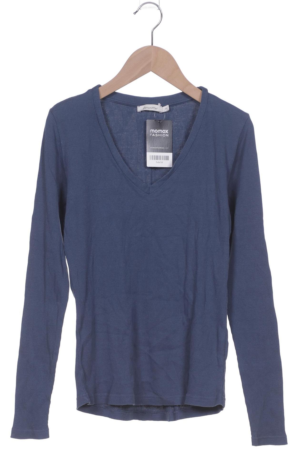 

hessnatur Damen Langarmshirt, blau, Gr. 36