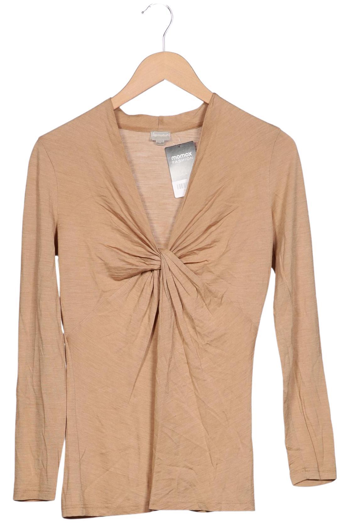 

hessnatur Damen Langarmshirt, beige, Gr. 36