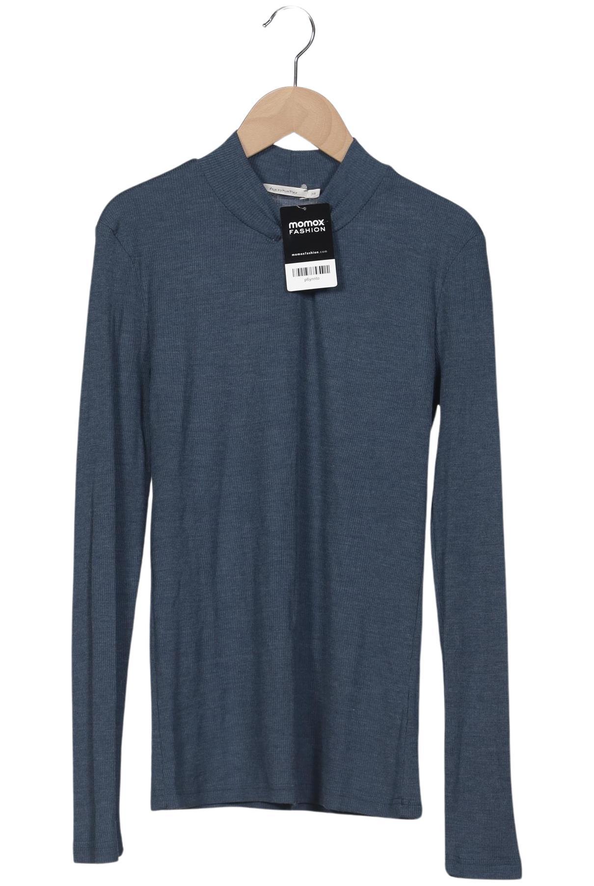 

hessnatur Damen Langarmshirt, blau, Gr. 38