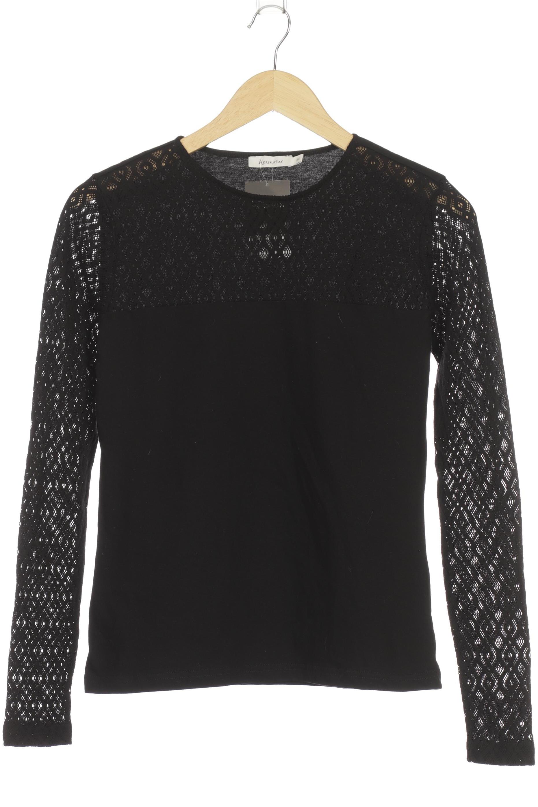 

hessnatur Damen Langarmshirt, schwarz, Gr. 36