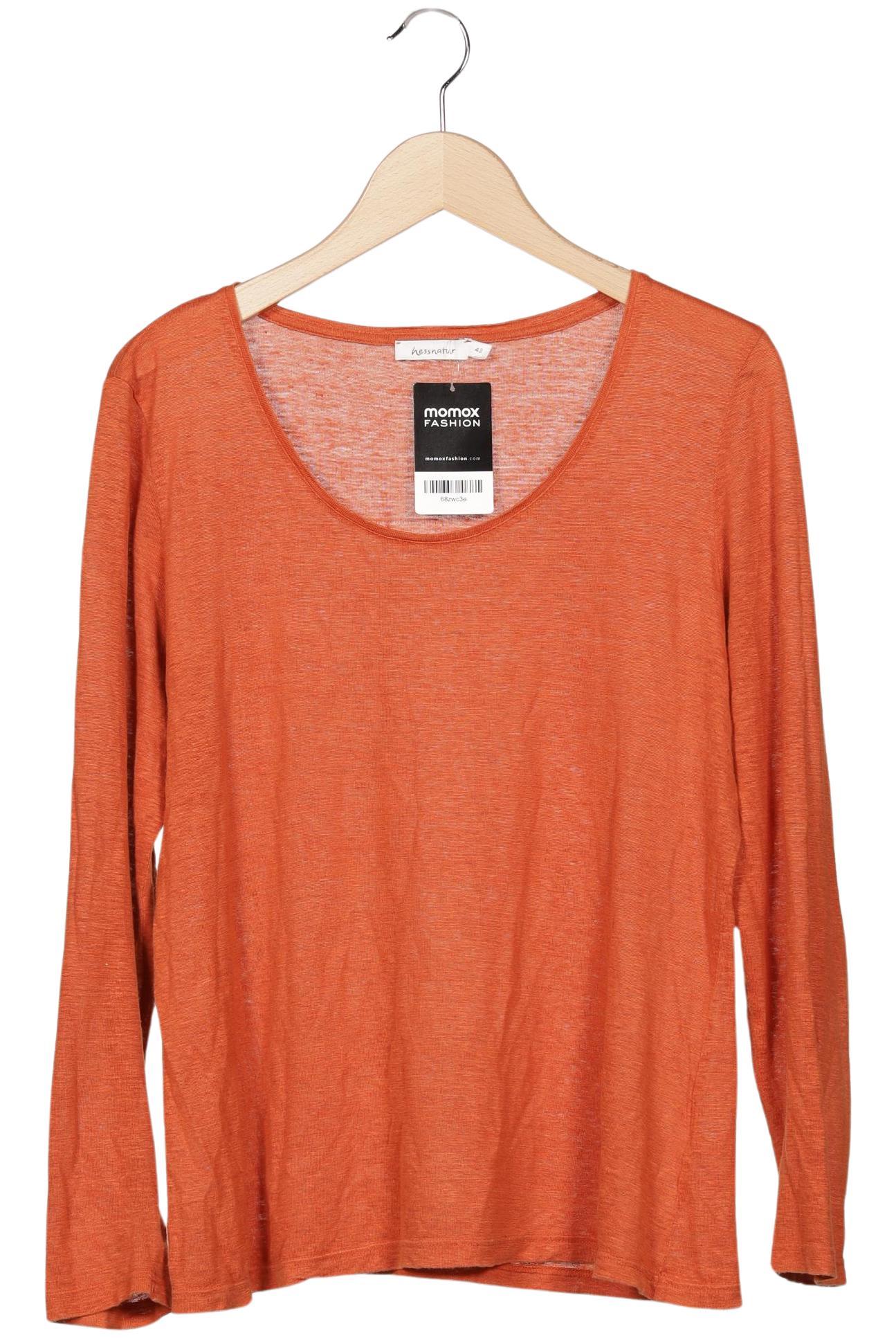 

hessnatur Damen Langarmshirt, orange, Gr. 42