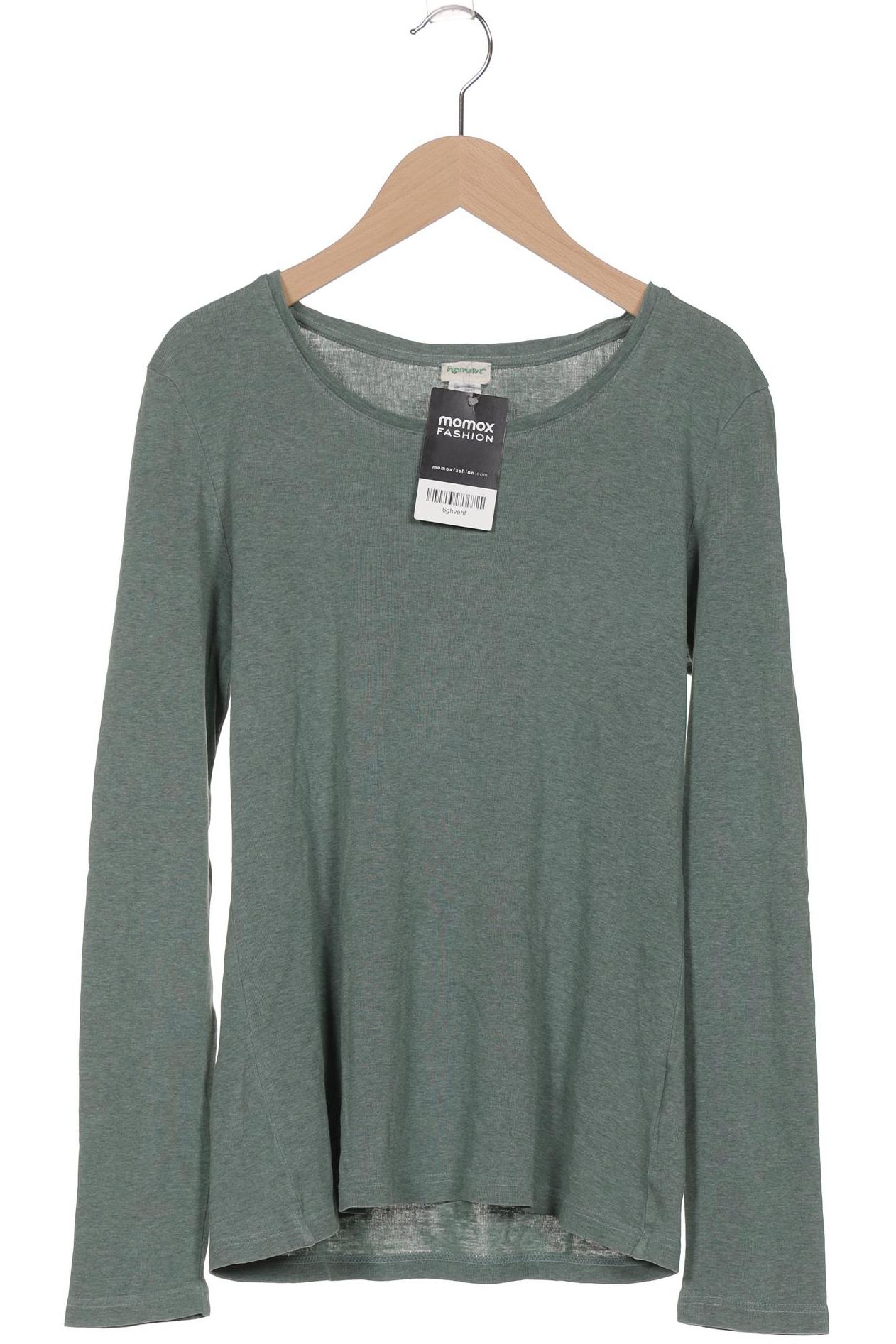 

hessnatur Damen Langarmshirt, grün, Gr. 36