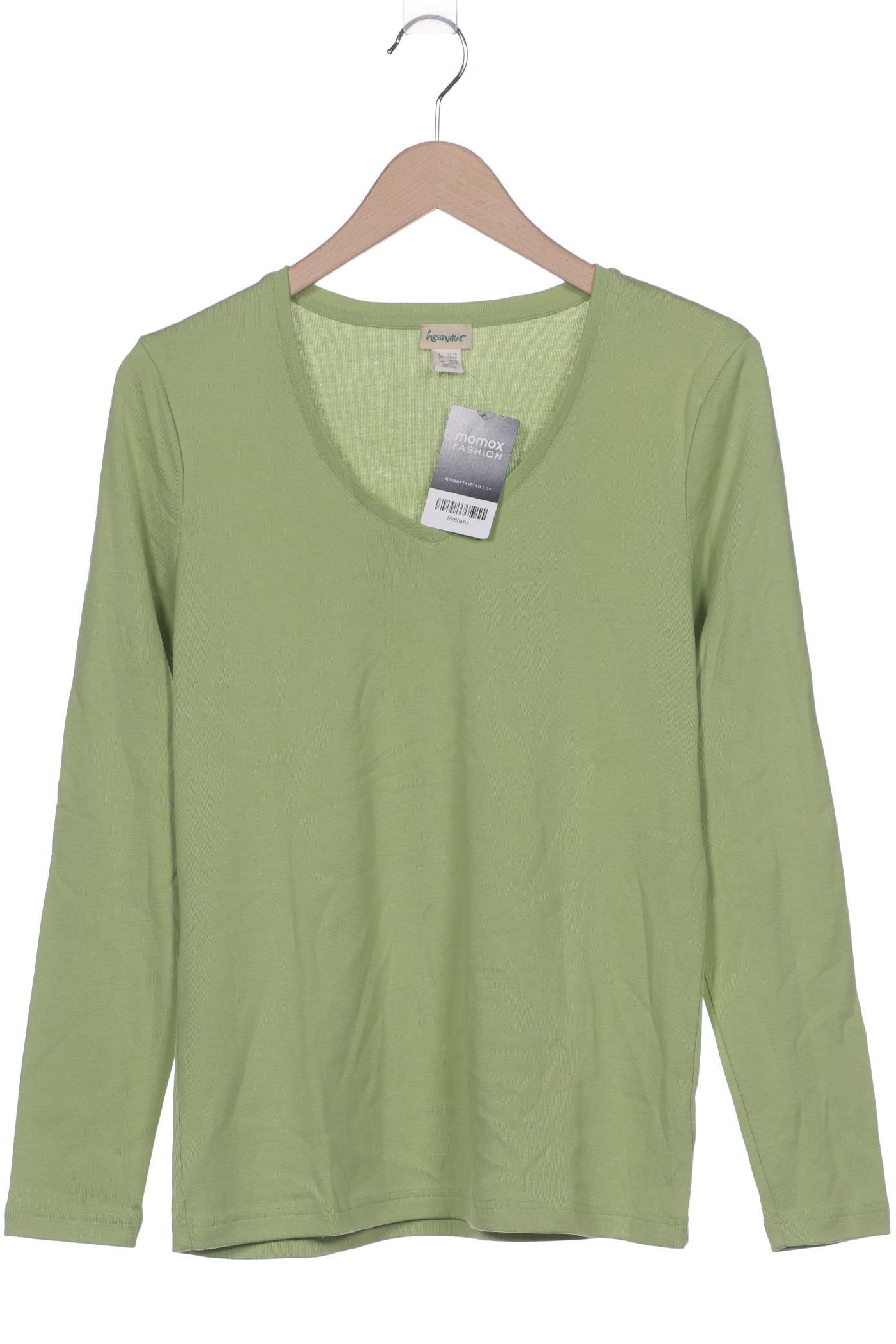 

hessnatur Damen Langarmshirt, grün, Gr. 44