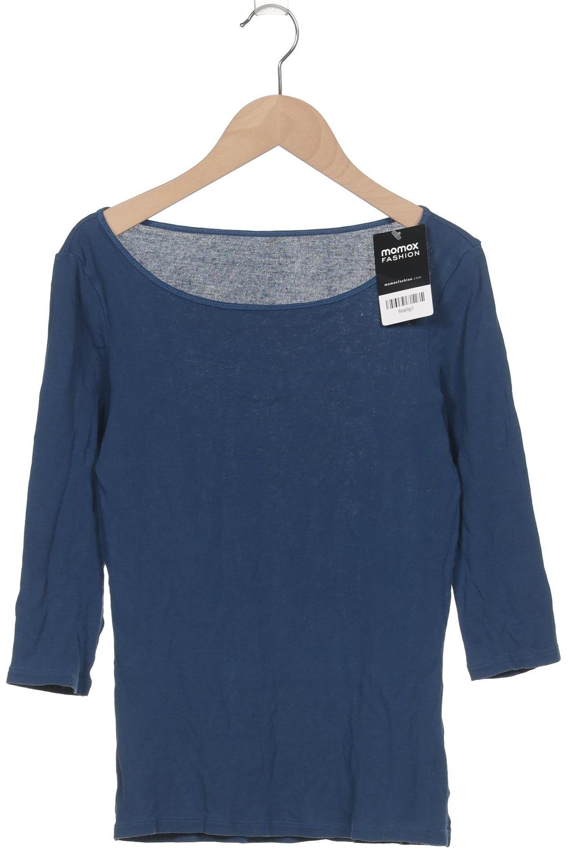 

hessnatur Damen Langarmshirt, blau, Gr. 36