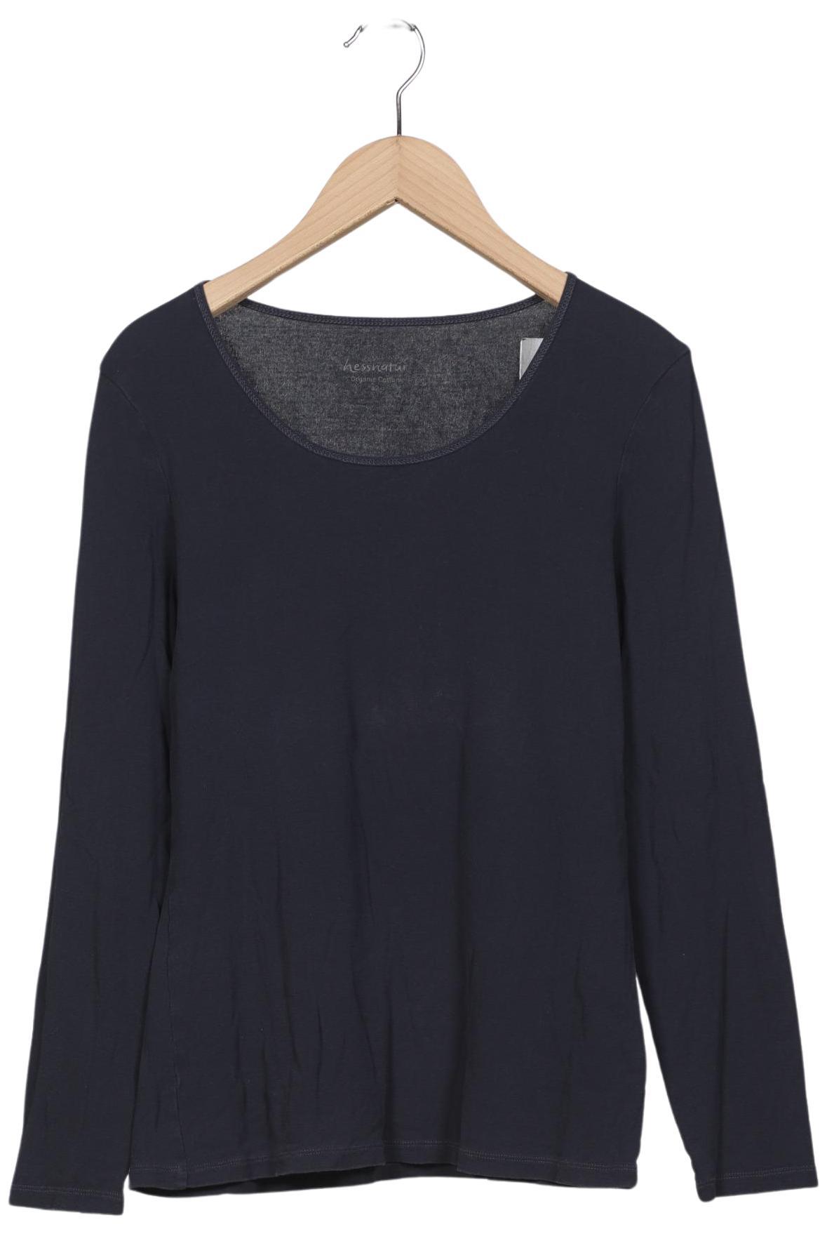 

hessnatur Damen Langarmshirt, marineblau, Gr. 42