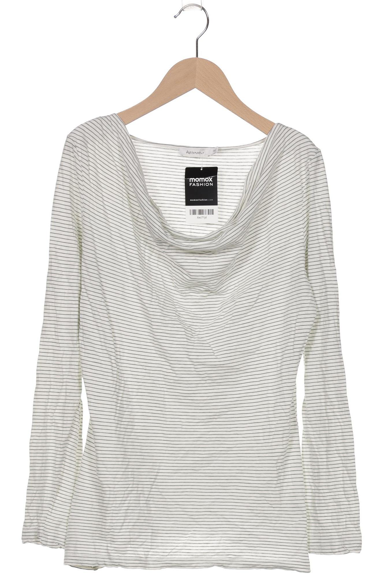 

hessnatur Damen Langarmshirt, weiß, Gr. 38