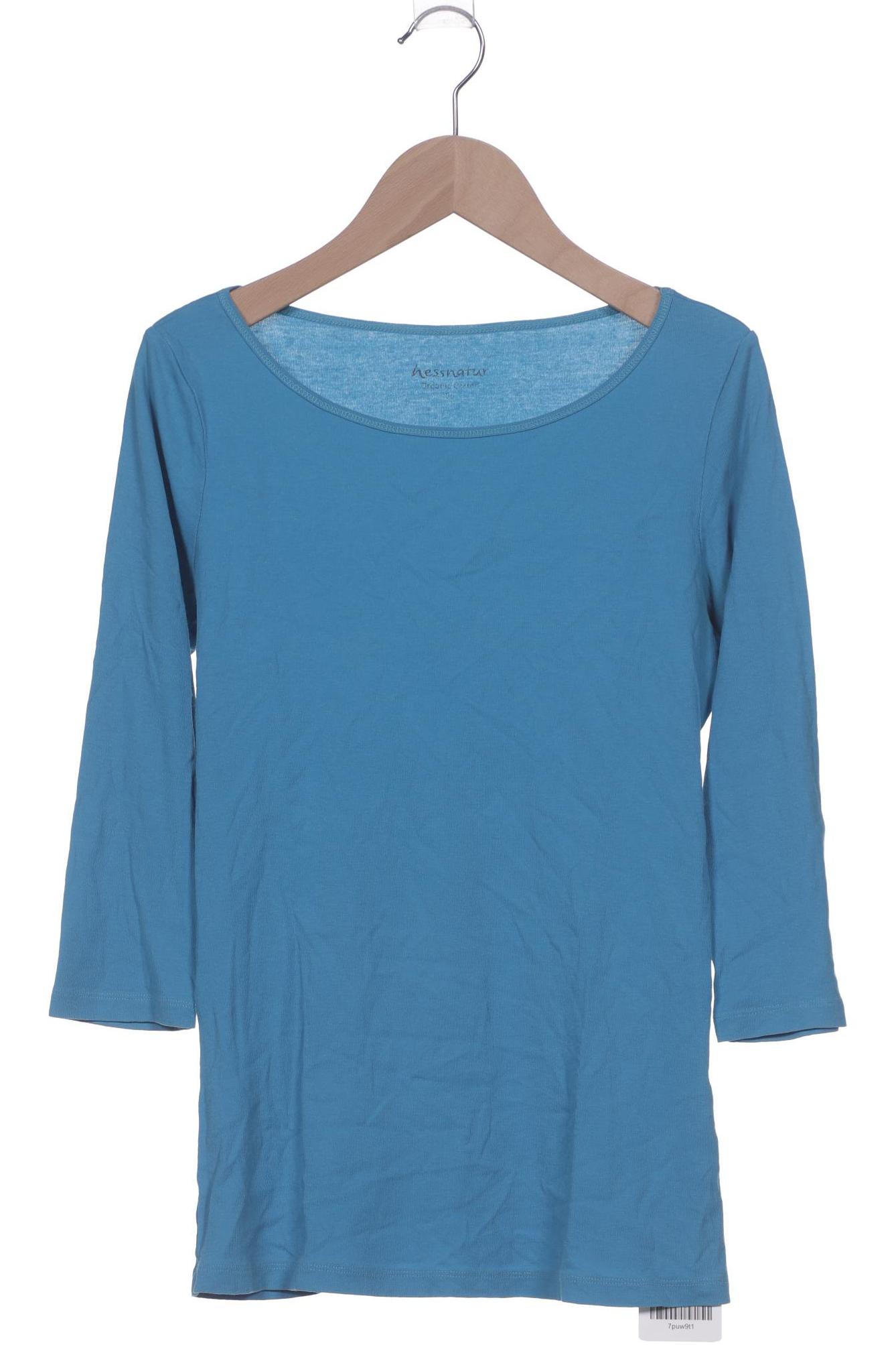 

hessnatur Damen Langarmshirt, blau, Gr. 36