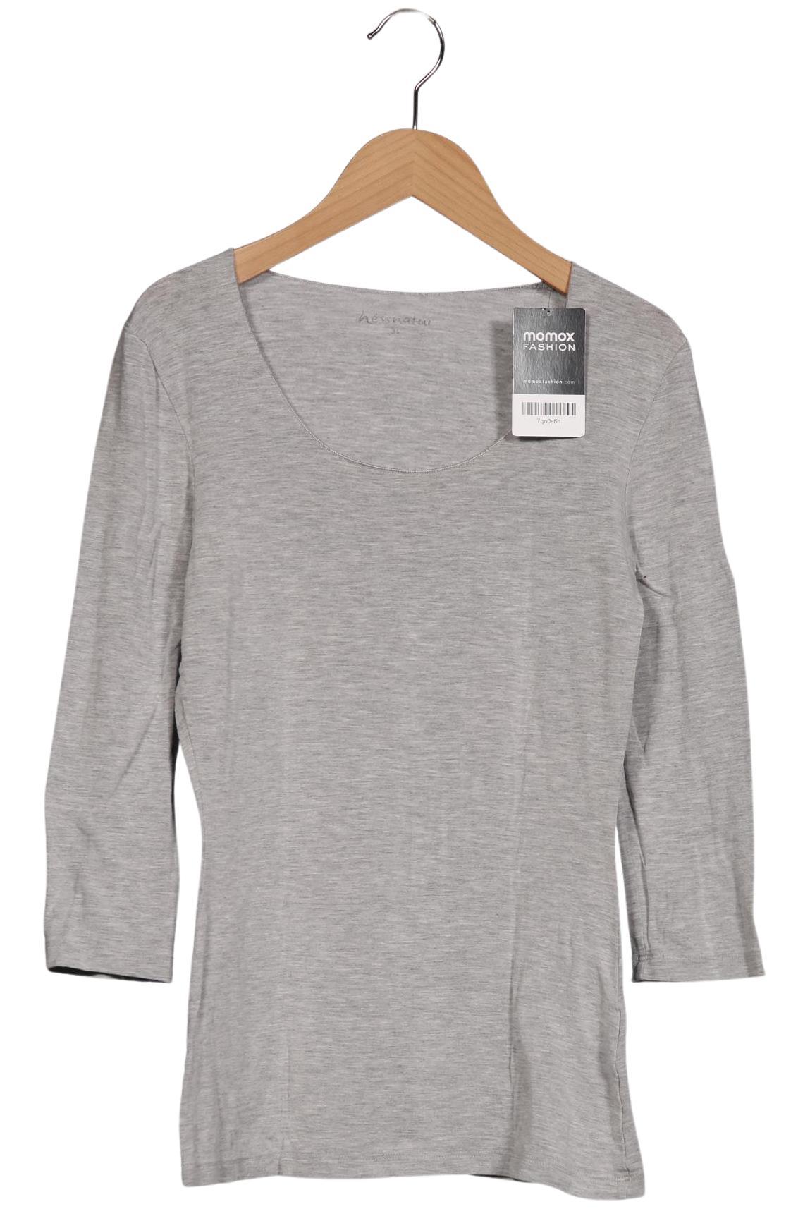 

hessnatur Damen Langarmshirt, grau, Gr. 34