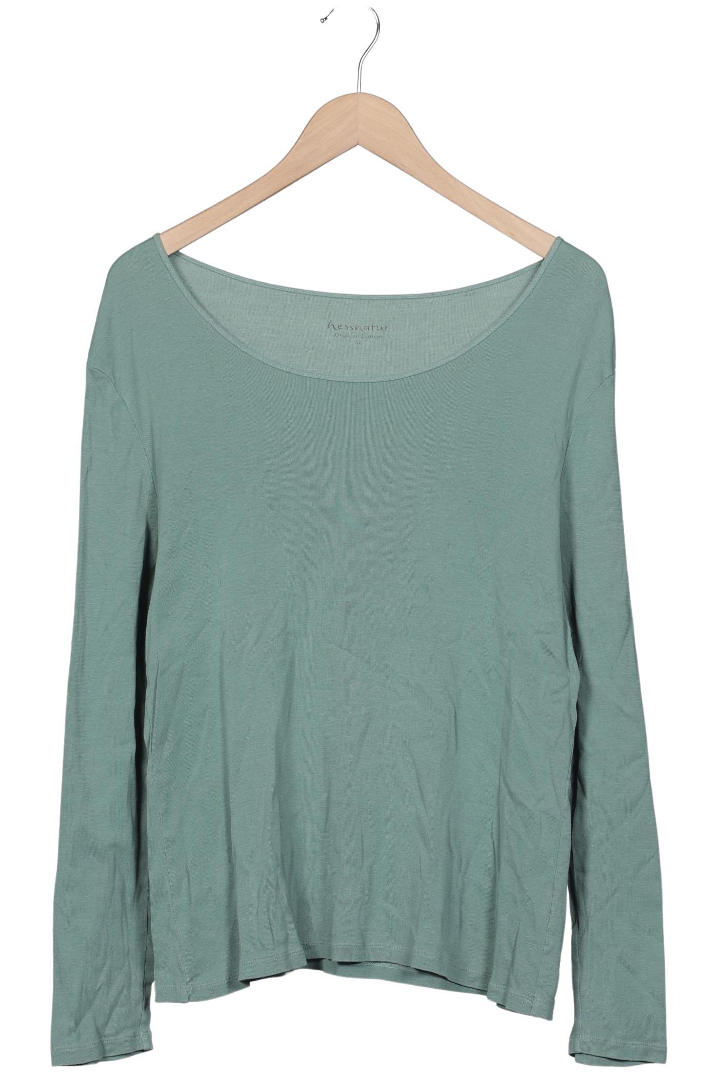 

hessnatur Damen Langarmshirt, grün, Gr. 46