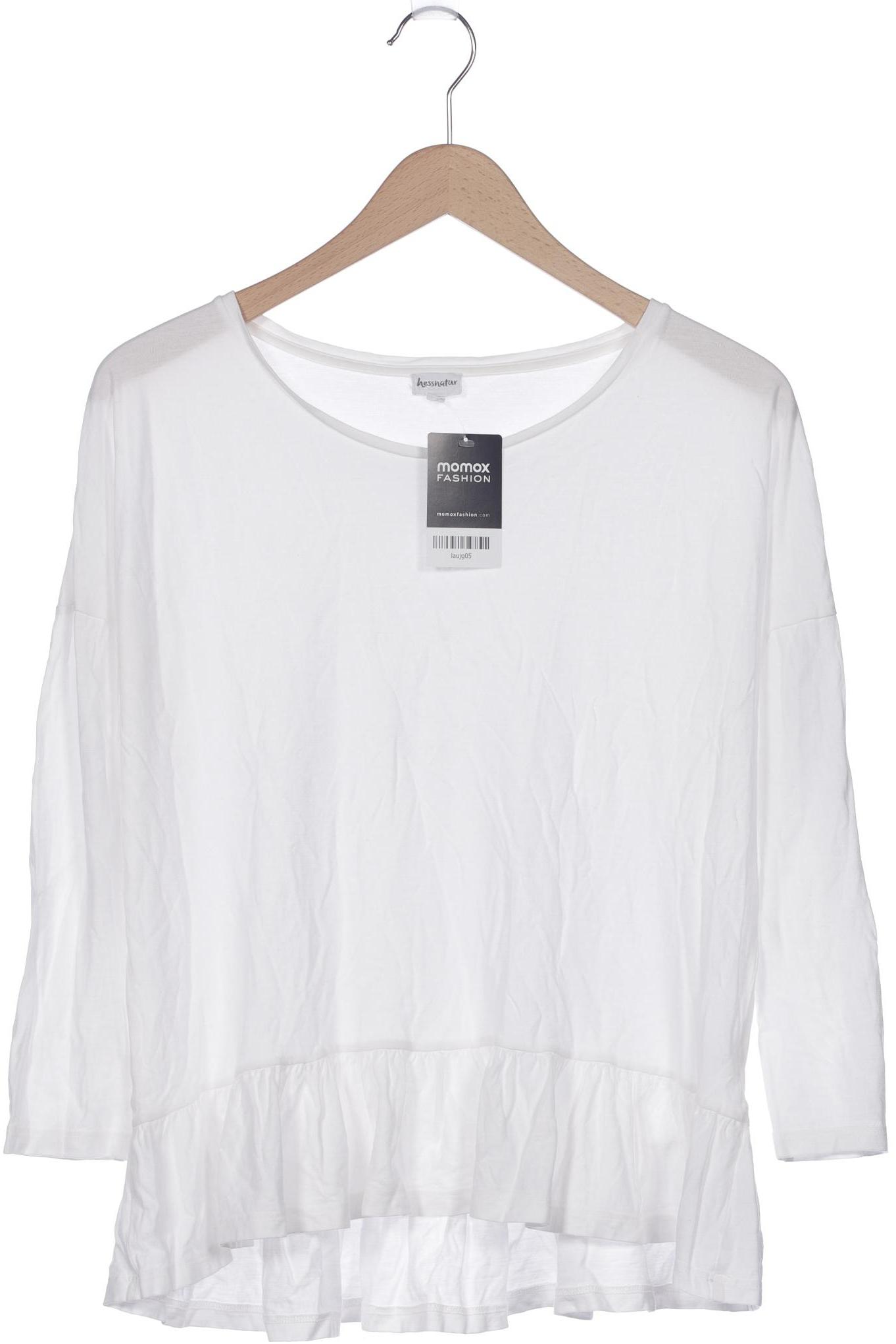 

hessnatur Damen Langarmshirt, weiß, Gr. 42