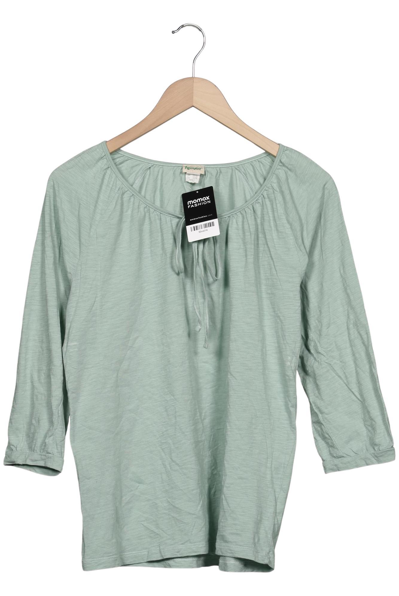 

hessnatur Damen Langarmshirt, grün, Gr. 40