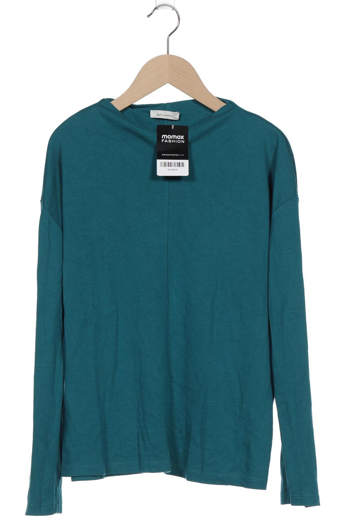 

hessnatur Damen Langarmshirt, türkis, Gr. 38