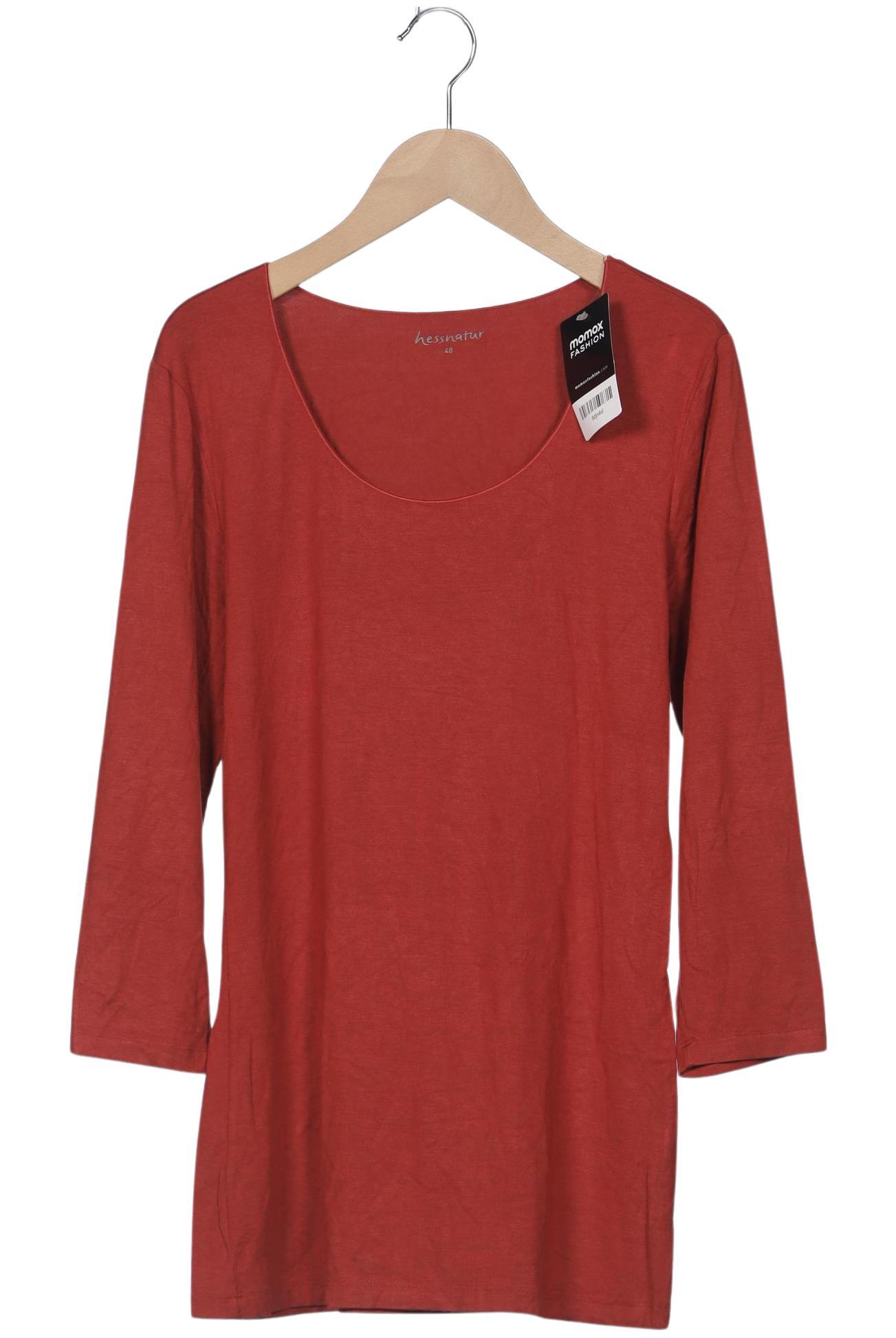 

hessnatur Damen Langarmshirt, rot, Gr. 40